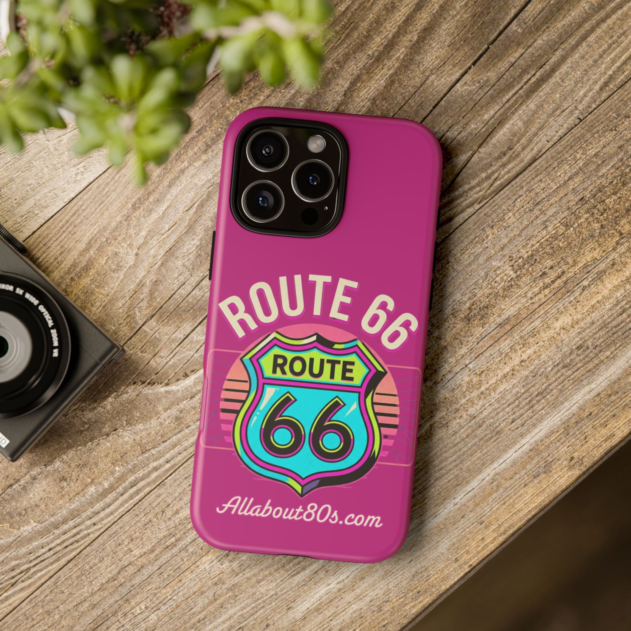 Route 66 Phone Case — Retro Neon Road Trip iPhone Cover
