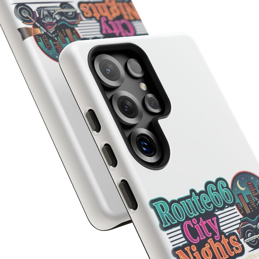 Phone Case — Route 66 City Nights Motorcycle Design