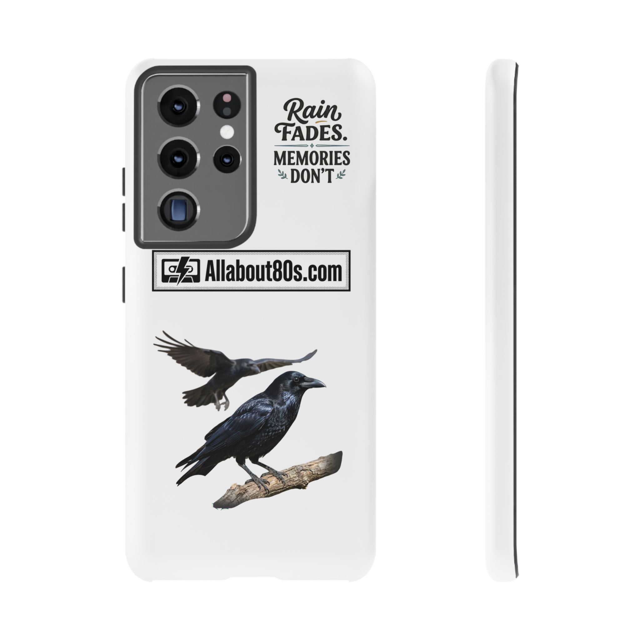 Raven Flight Phone Case — Protective iPhone Case with Black Crow Design
