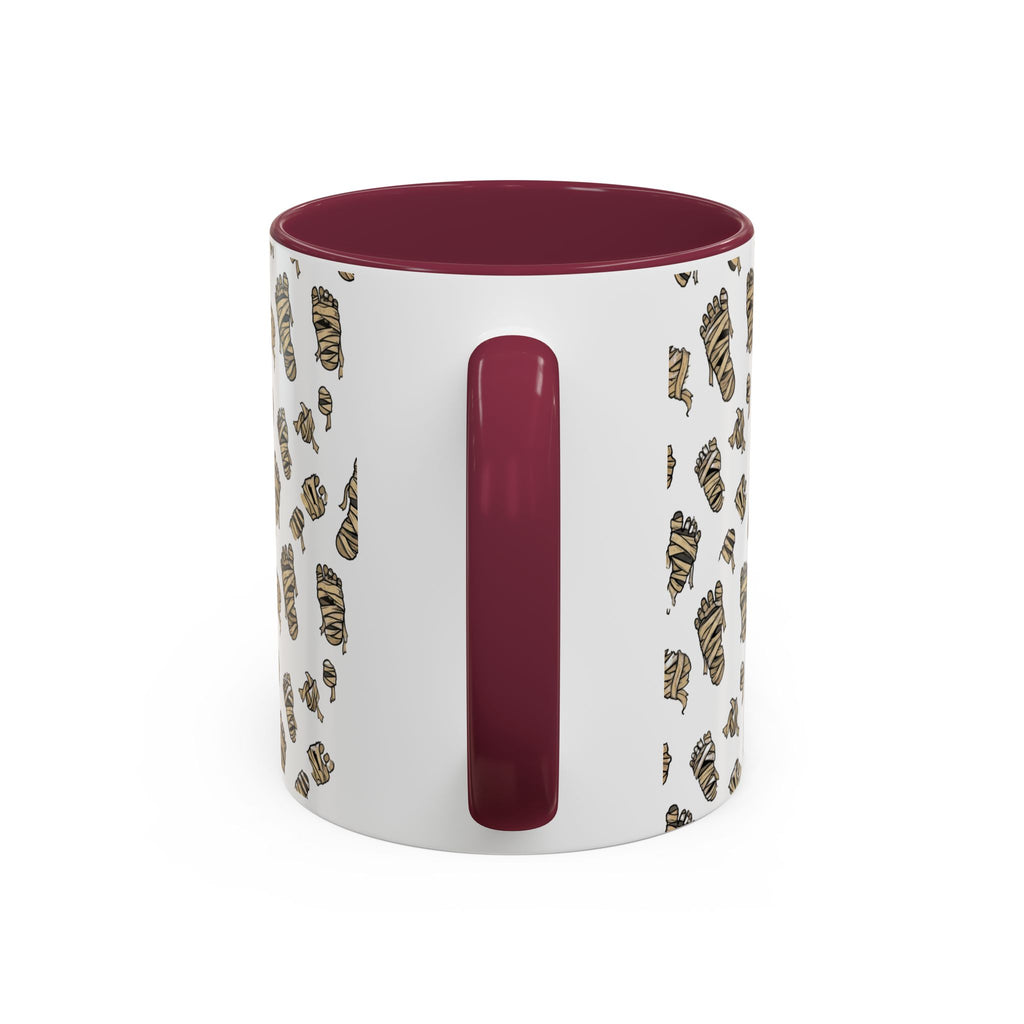 Mummy Pattern Coffee Mug (11oz & 15oz) – Retro Monster Tea Cup with AllAbout80s.com Design