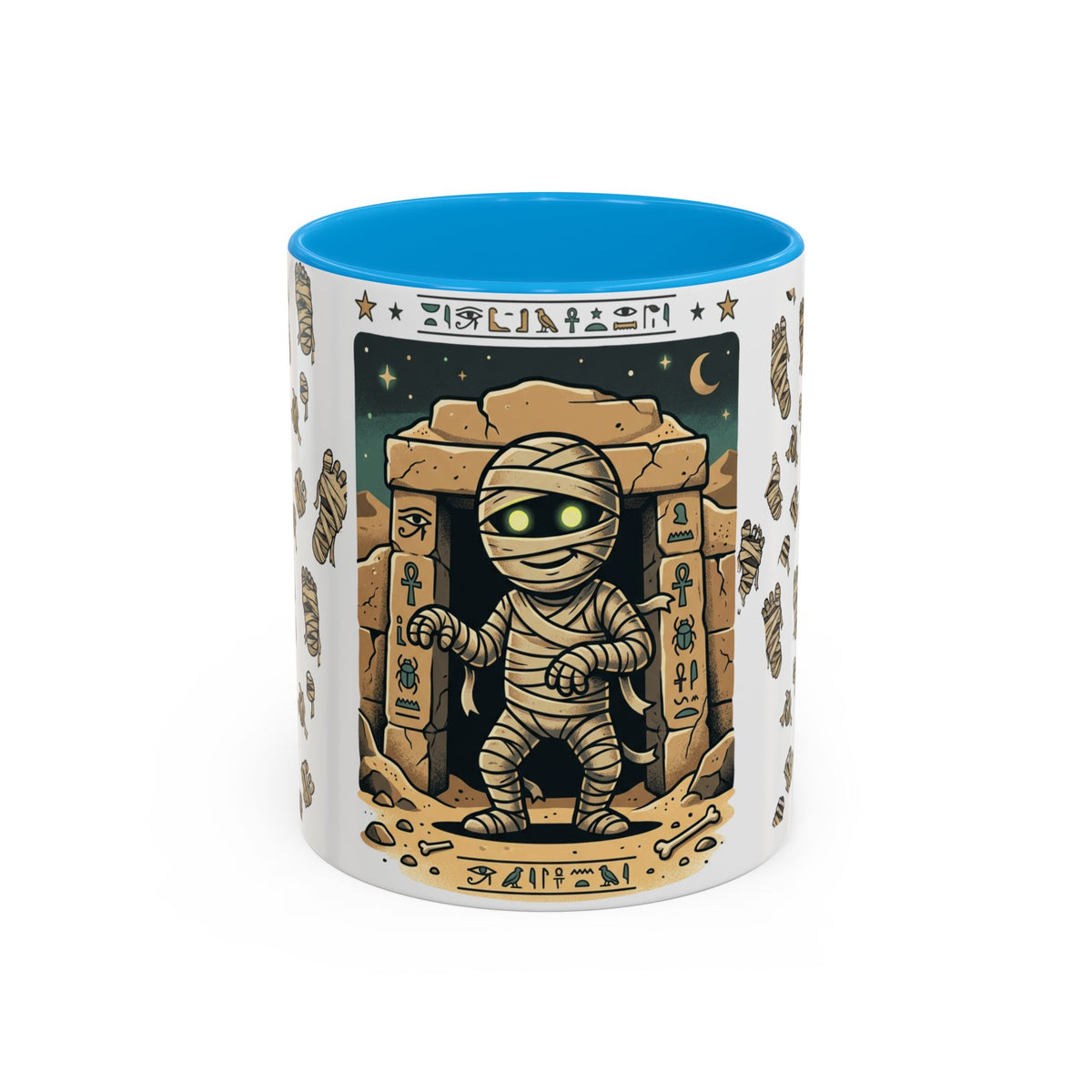 Mummy Mug – Cute Cartoon Egyptian Mummy Coffee Cup (11oz & 15oz)