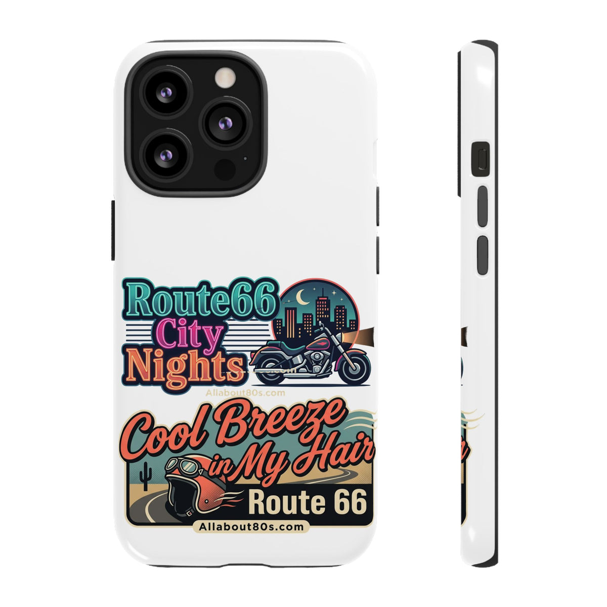 Phone Case — Route 66 City Nights Motorcycle Design