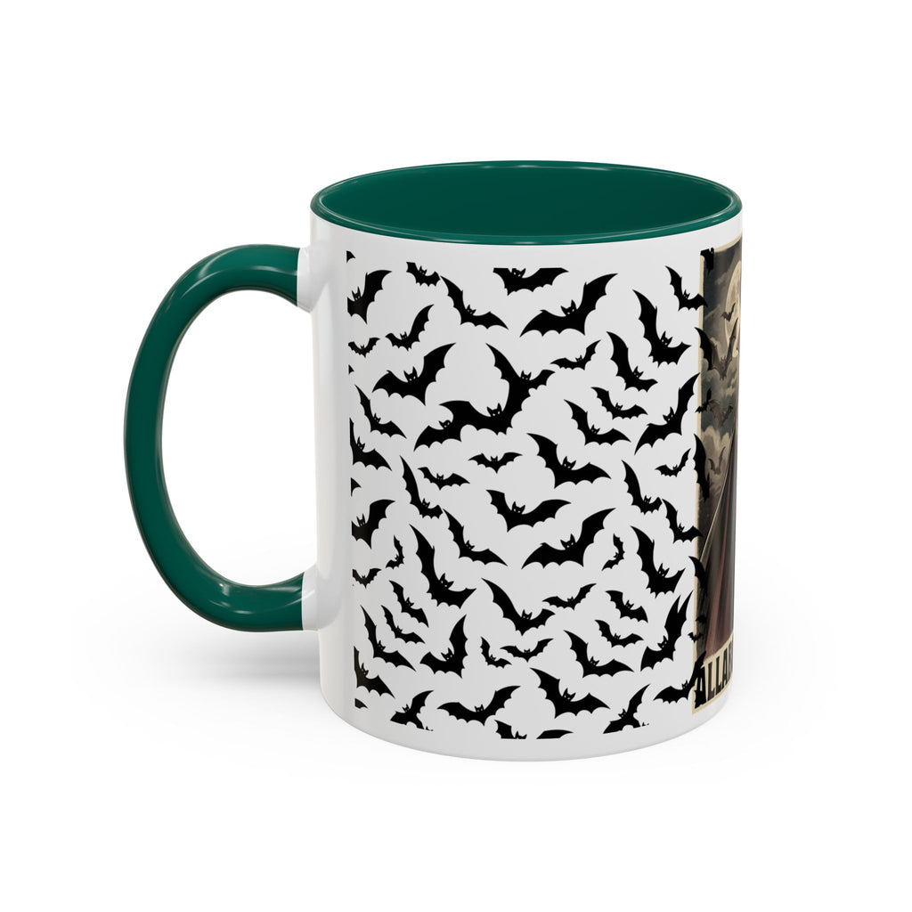 Vampire Dracula Bat Pattern Coffee Mug – Gothic Halloween 11oz/15oz