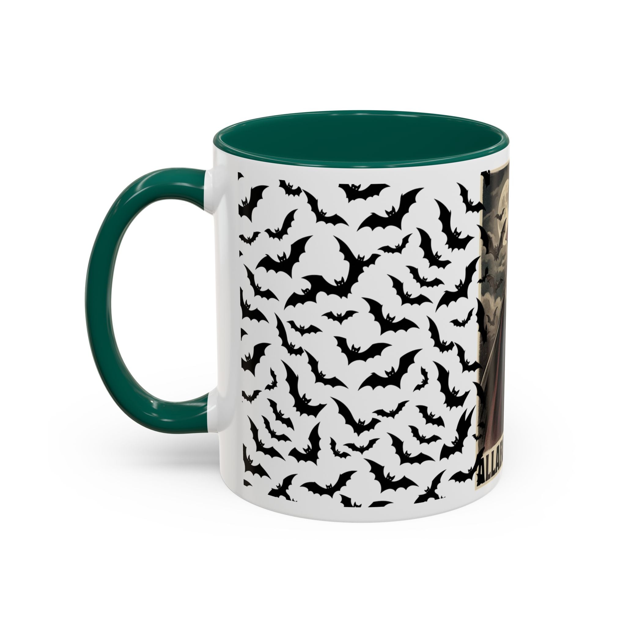 Vampire Dracula Bat Pattern Coffee Mug – Gothic Halloween 11oz/15oz