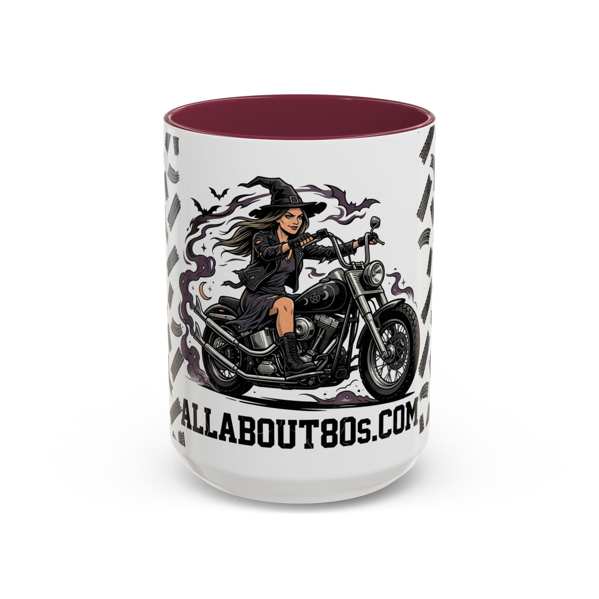 Witch Biker Mug – Motorcycle Witch Coffee Cup (11oz/15oz)
