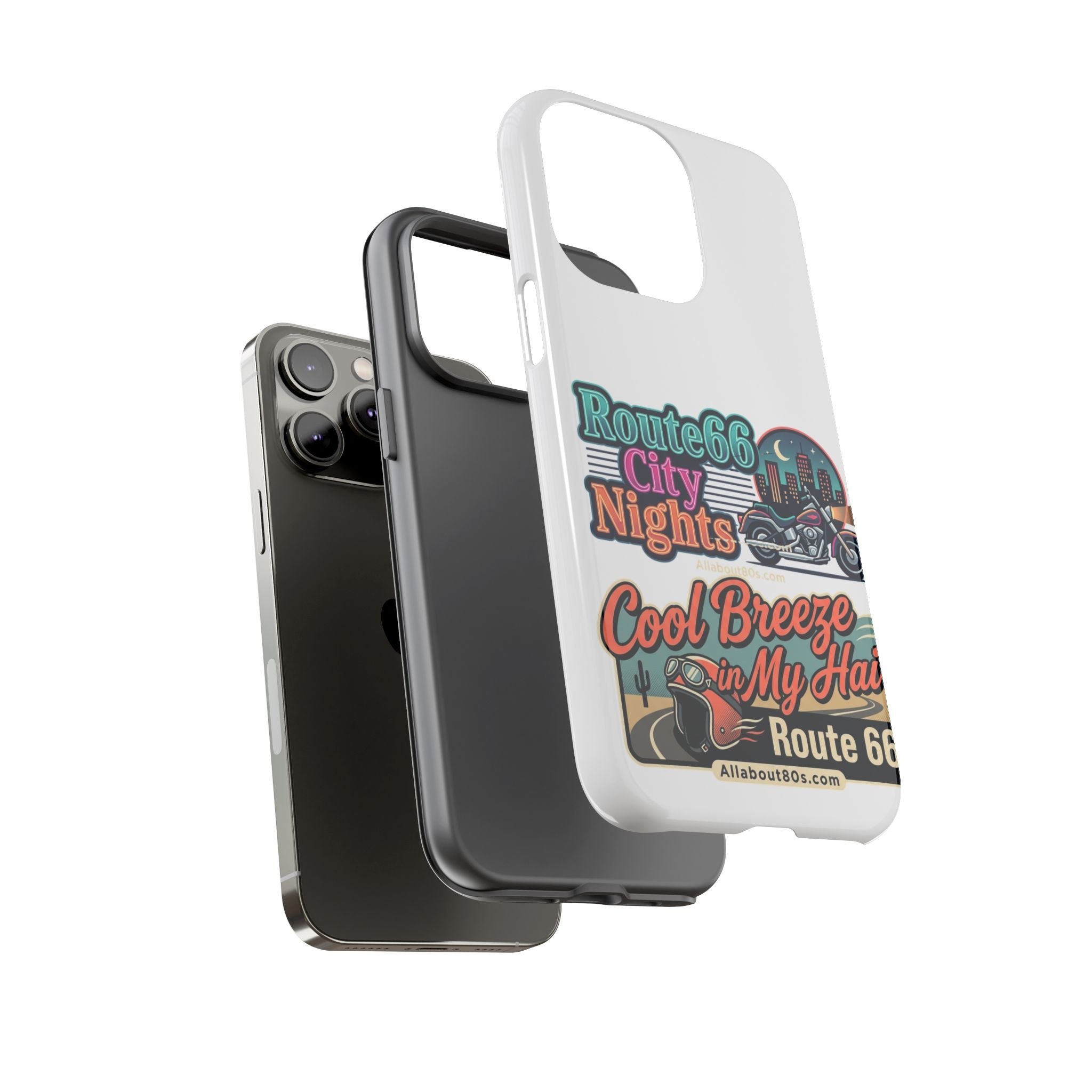 Phone Case — Route 66 City Nights Motorcycle Design