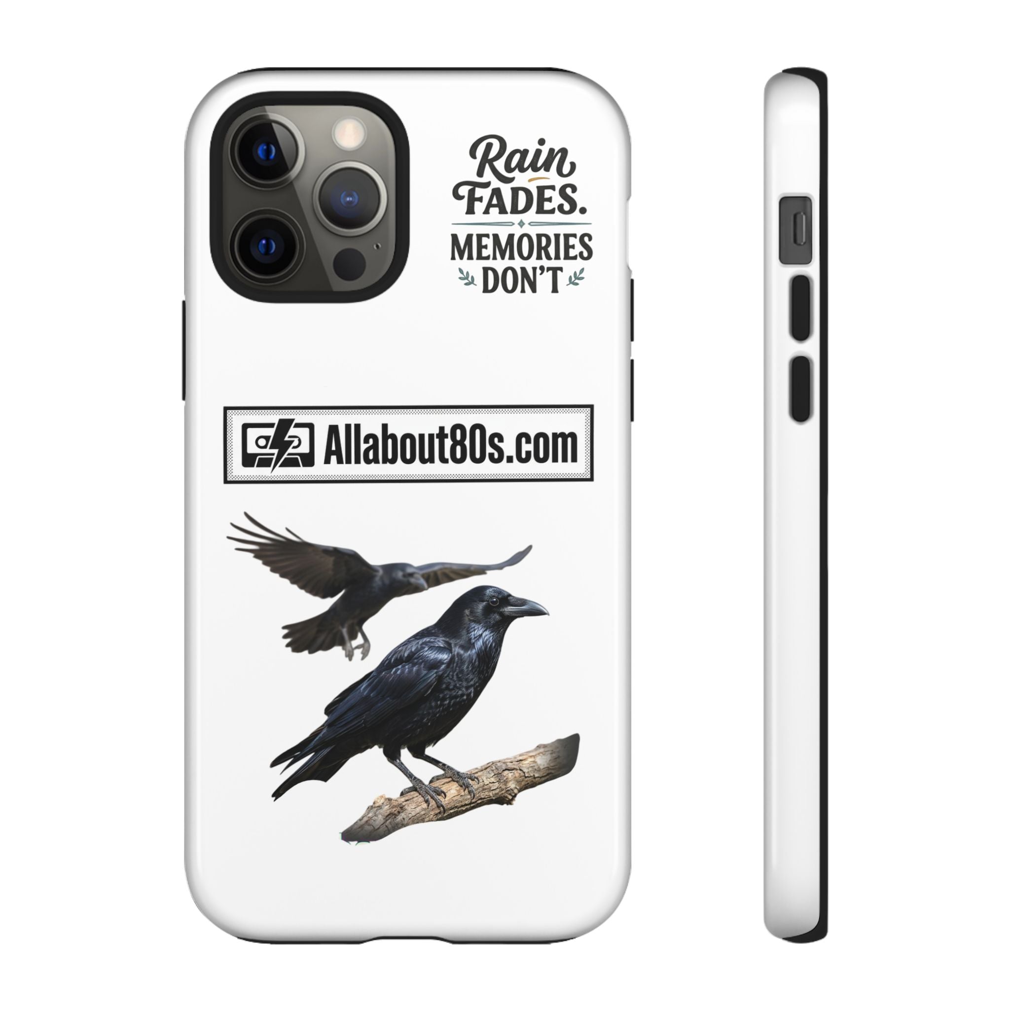 Raven Flight Phone Case — Protective iPhone Case with Black Crow Design
