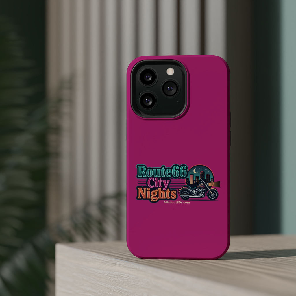 Phone Case — 'Route 66 City Nights' Magnetic Impact-Resistant Case
