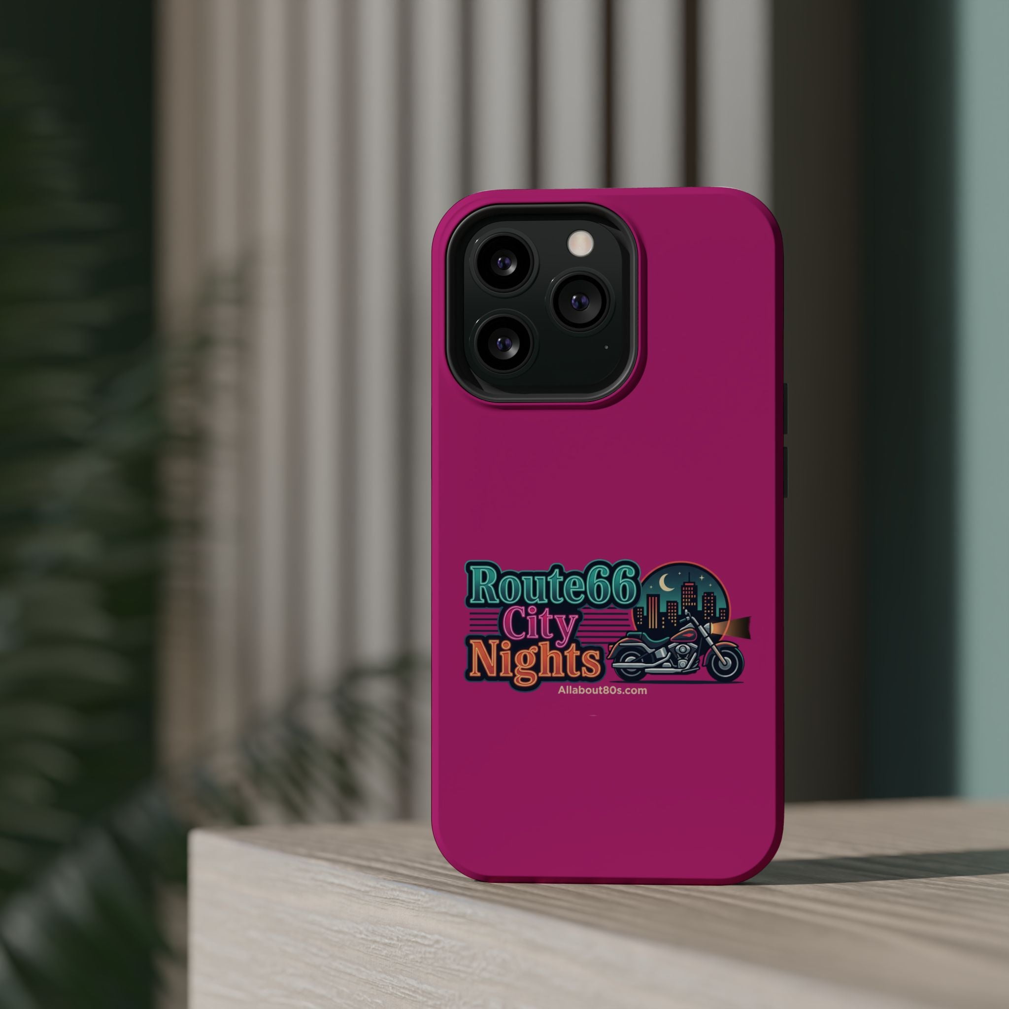 Phone Case — 'Route 66 City Nights' Magnetic Impact-Resistant Case