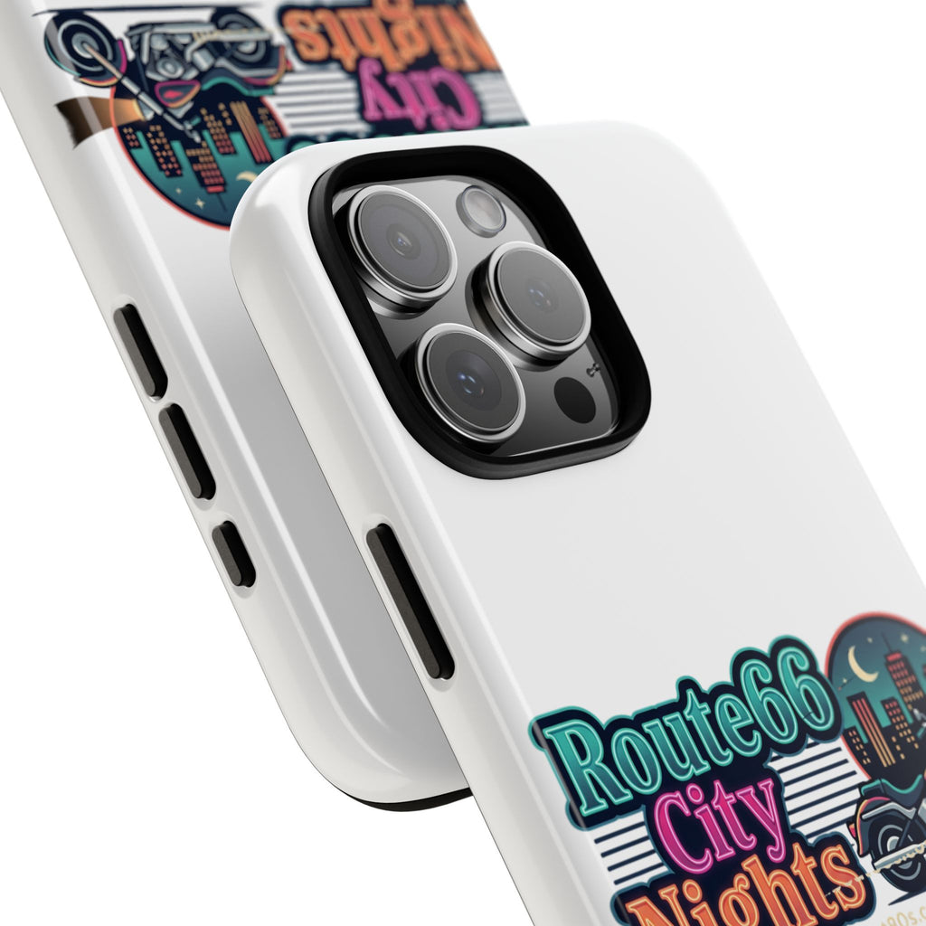 Phone Case — Route 66 City Nights Motorcycle Design