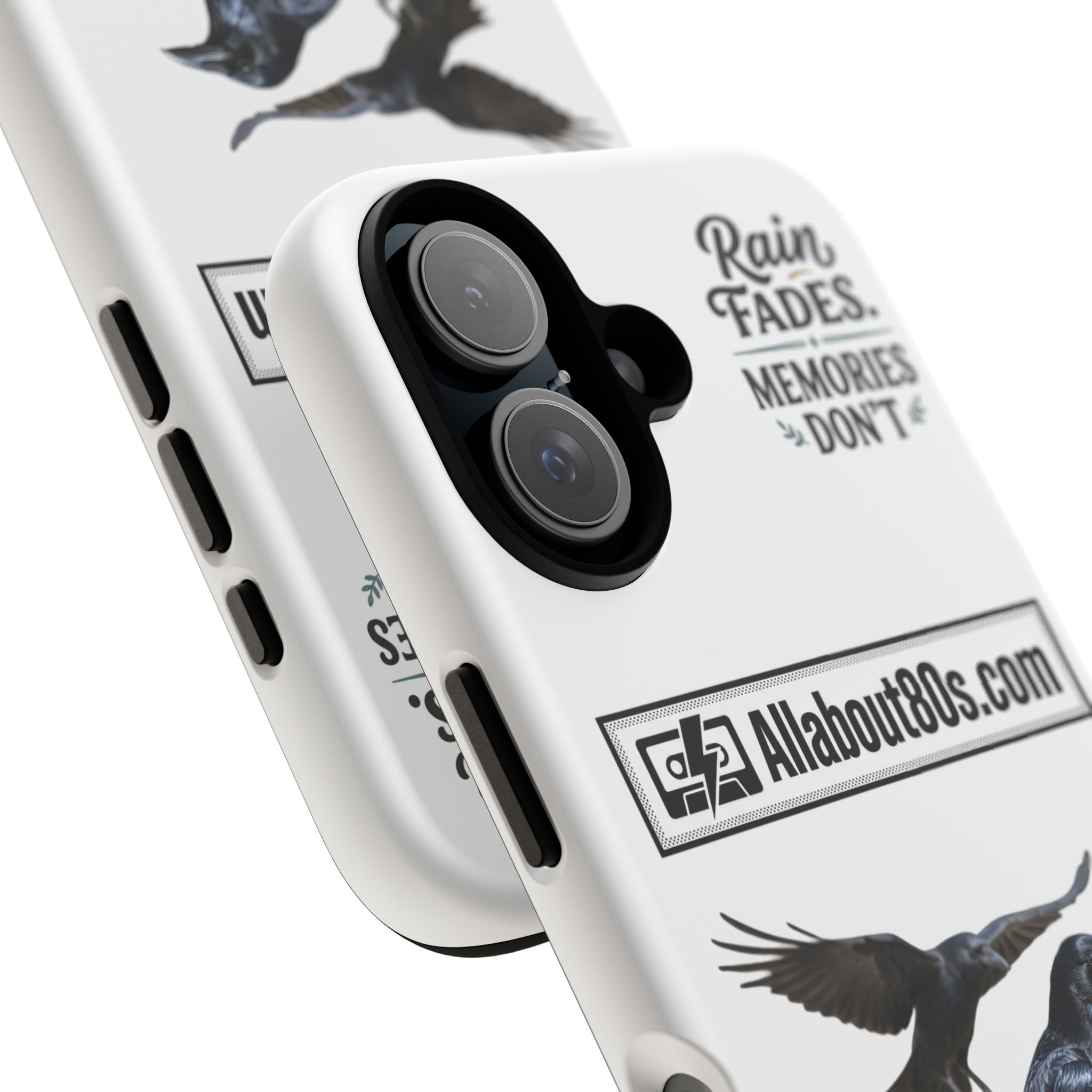 Raven Flight Phone Case — Protective iPhone Case with Black Crow Design