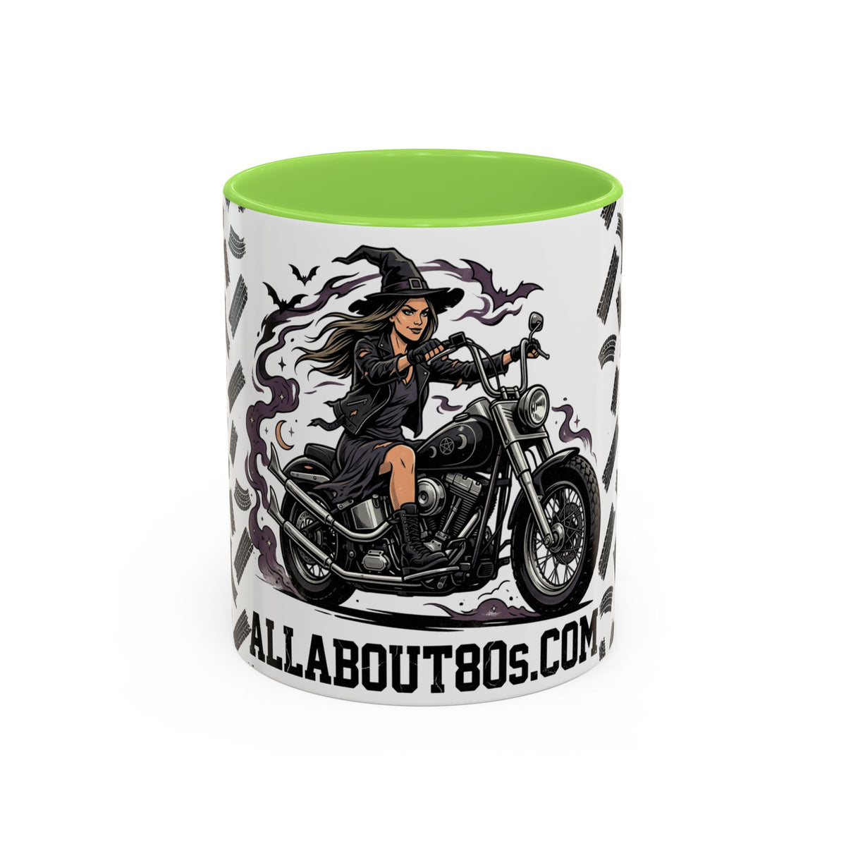 Witch Biker Mug – Motorcycle Witch Coffee Cup (11oz/15oz)