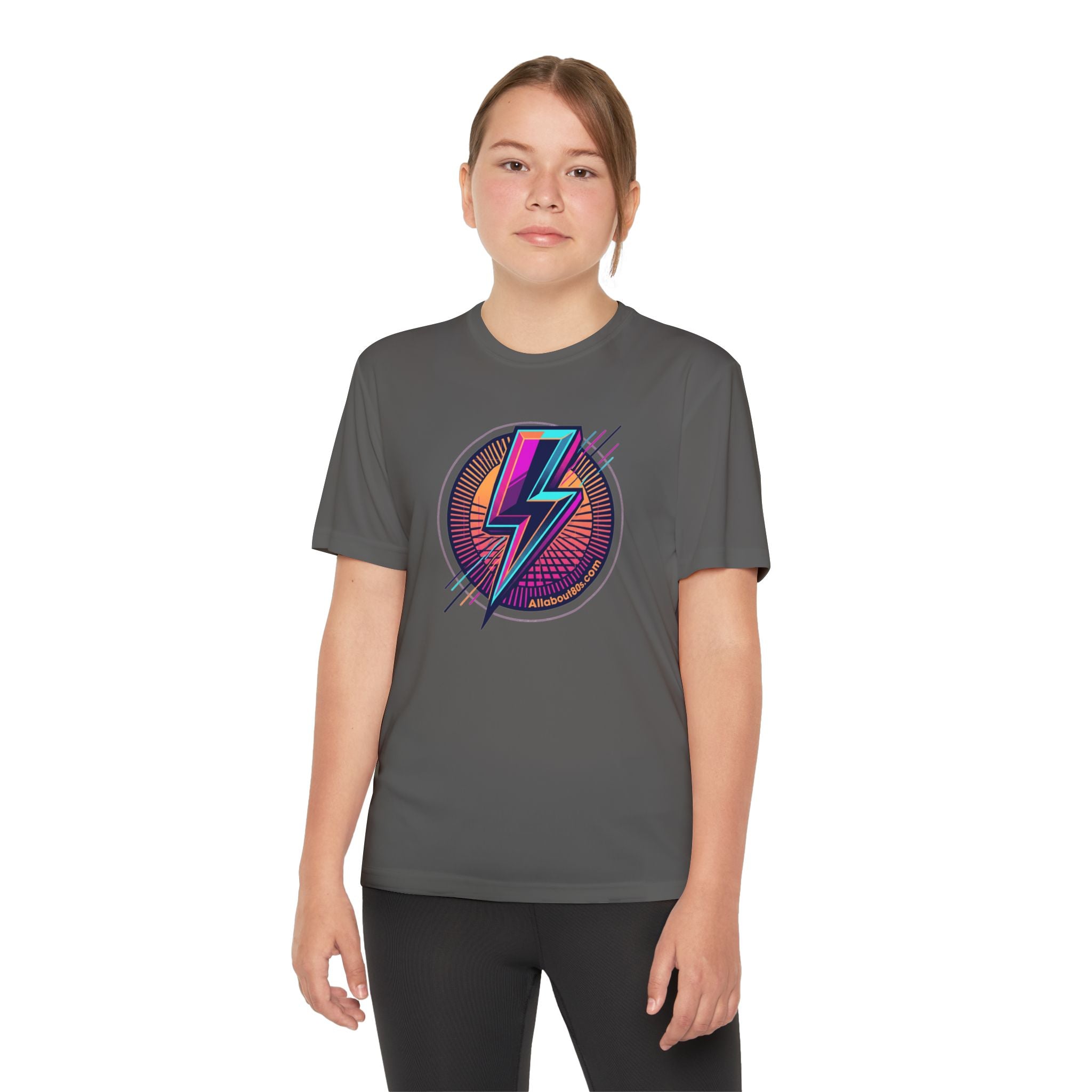 Youth Lightning Bolt Tee – Retro 80s AllAbout80s.com Graphic Shirt
