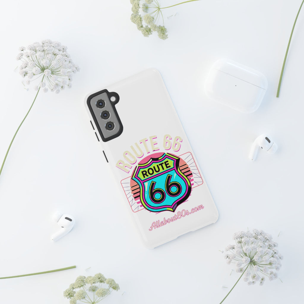 Route 66 Neon Phone Case — Retro Road Trip iPhone Cover