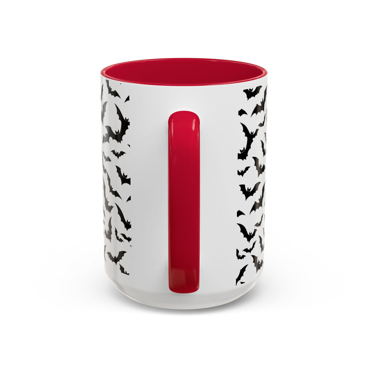 Halloween Haunted Castle Coffee Mug — Colorful Bat Pattern 11oz/15oz