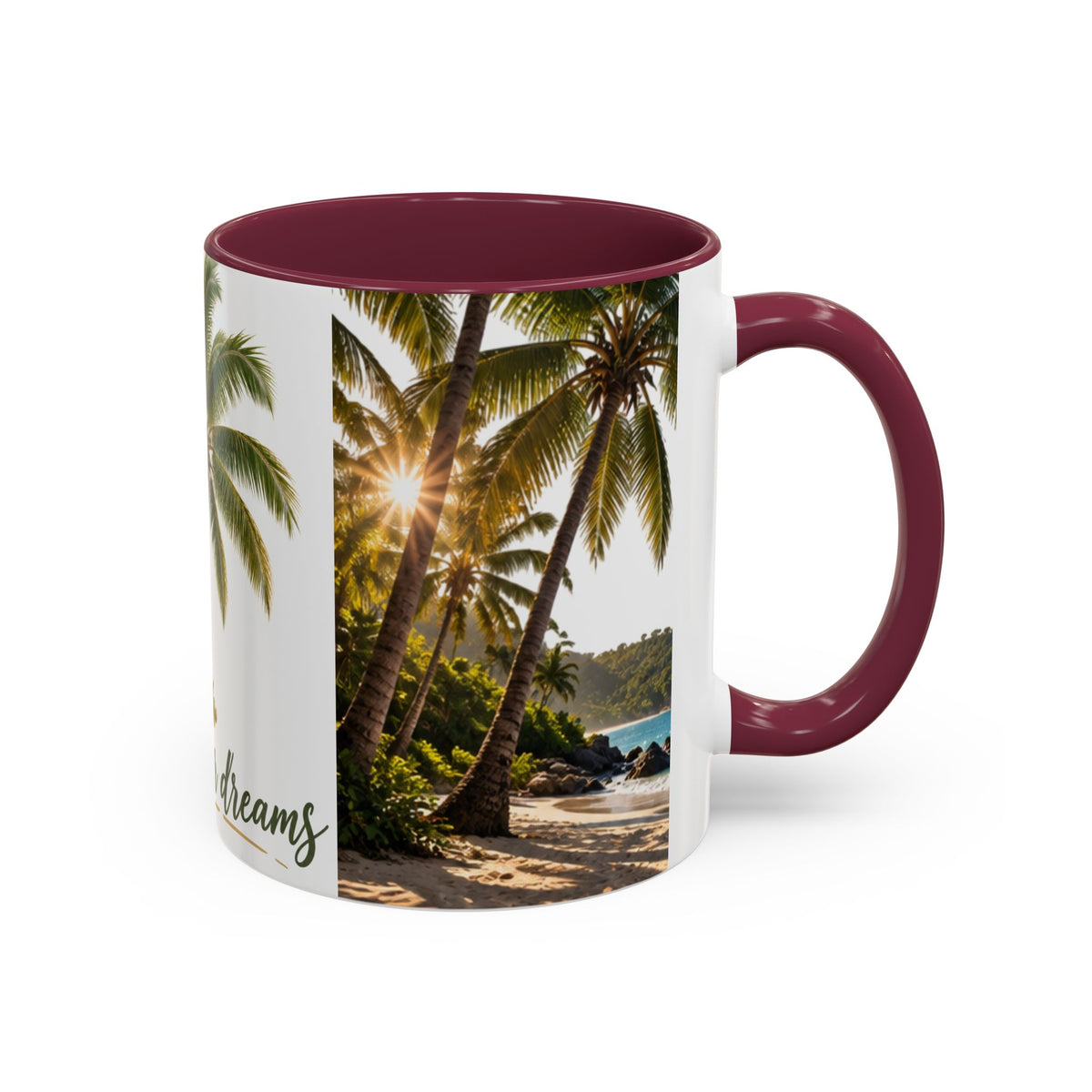 Live Your Dreams Palm Tree Mug