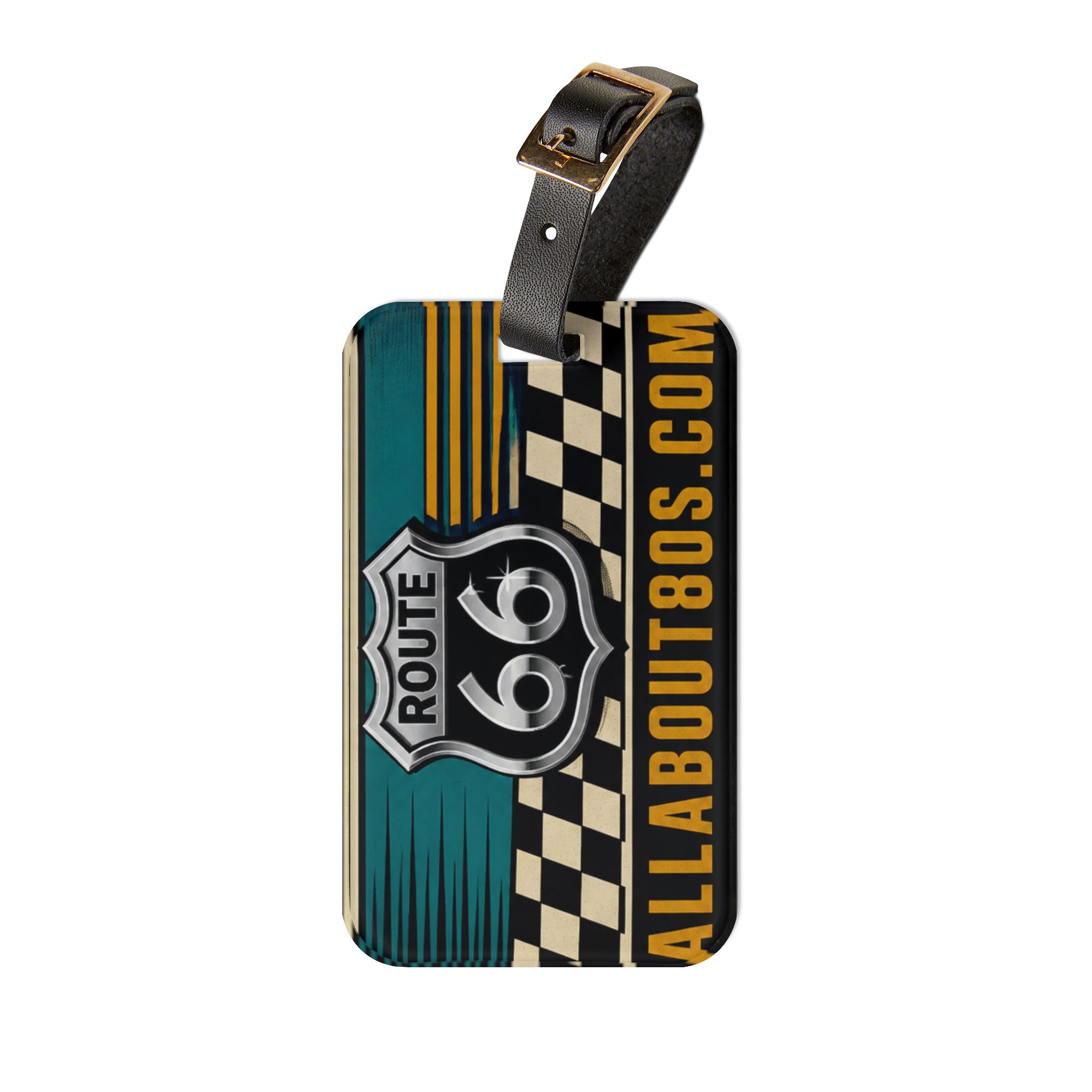 Route 66 Luggage Tag — Vintage Road Trip ID Tag (AllAbout80s.com)