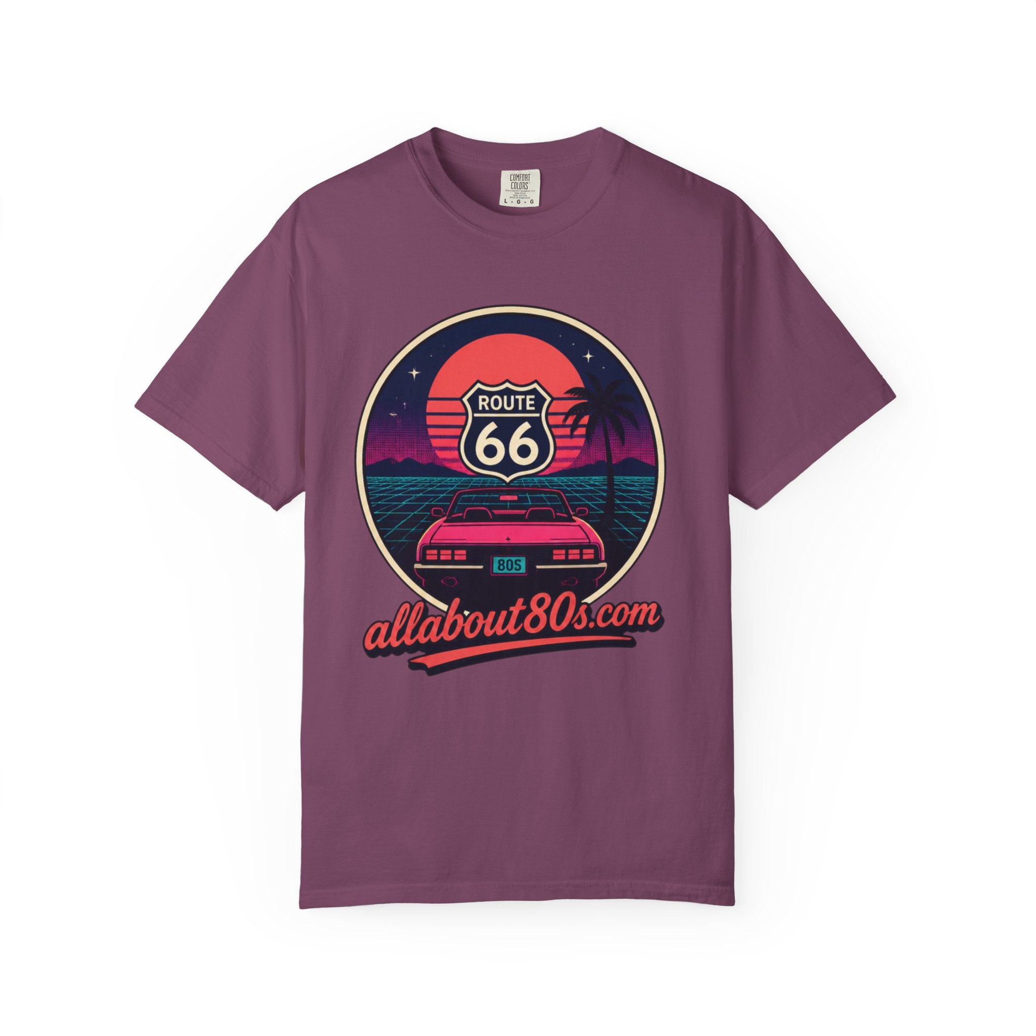 Route 66 80s Retro T-Shirt — AllAbout80s.com Vintage Sunset Tee