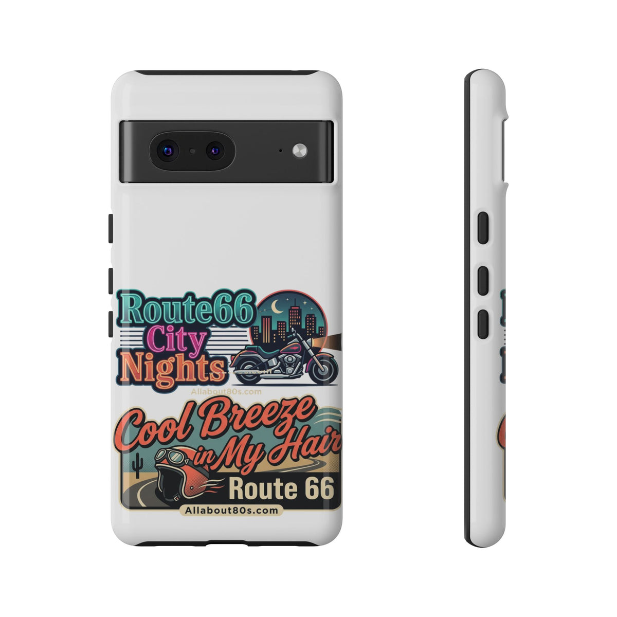 Phone Case — Route 66 City Nights Motorcycle Design