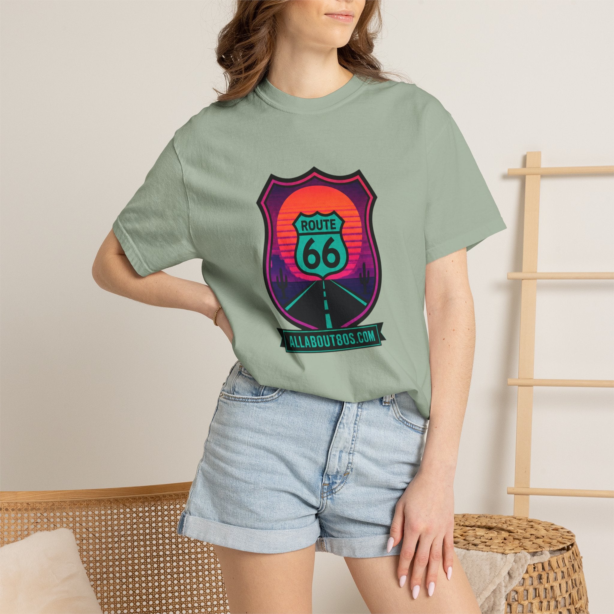 Route 66 Sunset T‑Shirt — Retro Roadtrip Graphic Tee