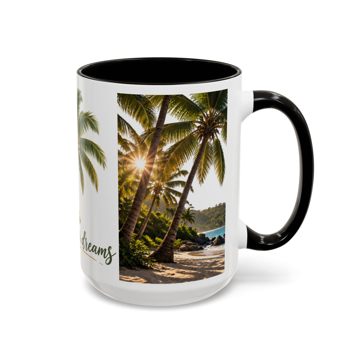 Live Your Dreams Palm Tree Mug