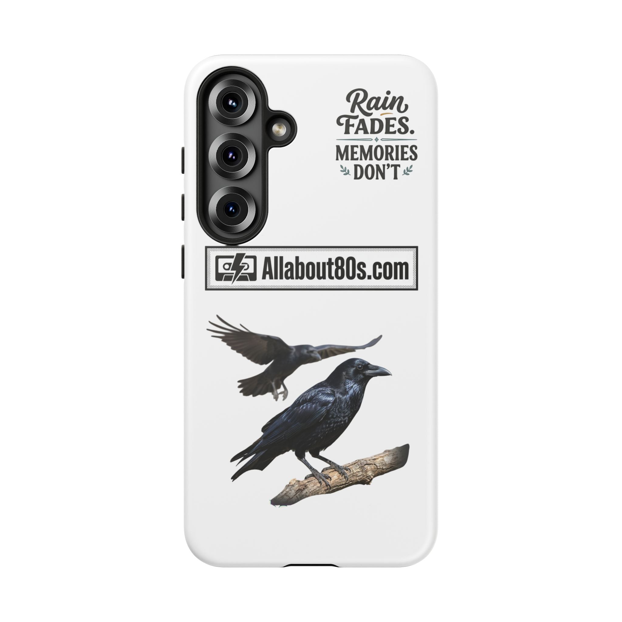 Raven Flight Phone Case — Protective iPhone Case with Black Crow Design