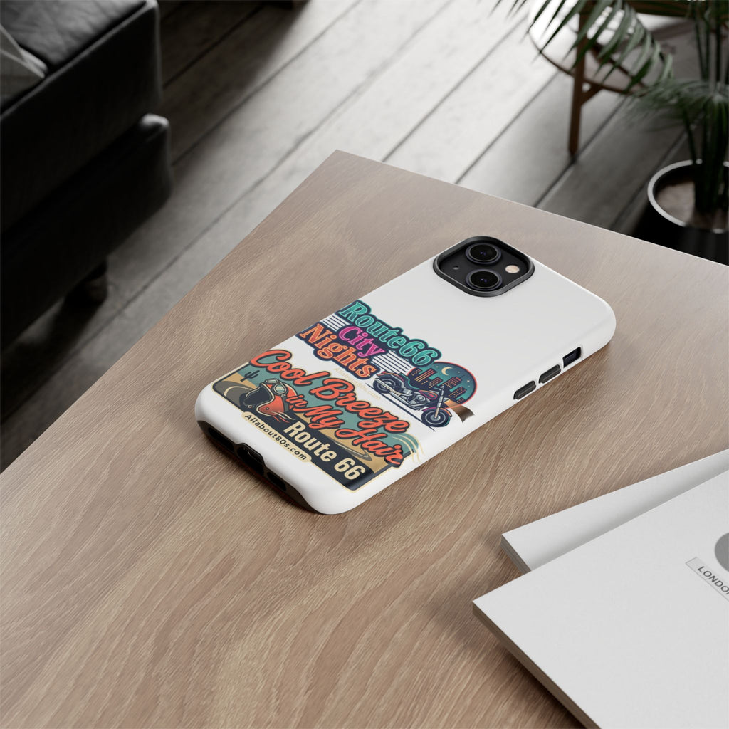 Phone Case — Route 66 City Nights Motorcycle Design