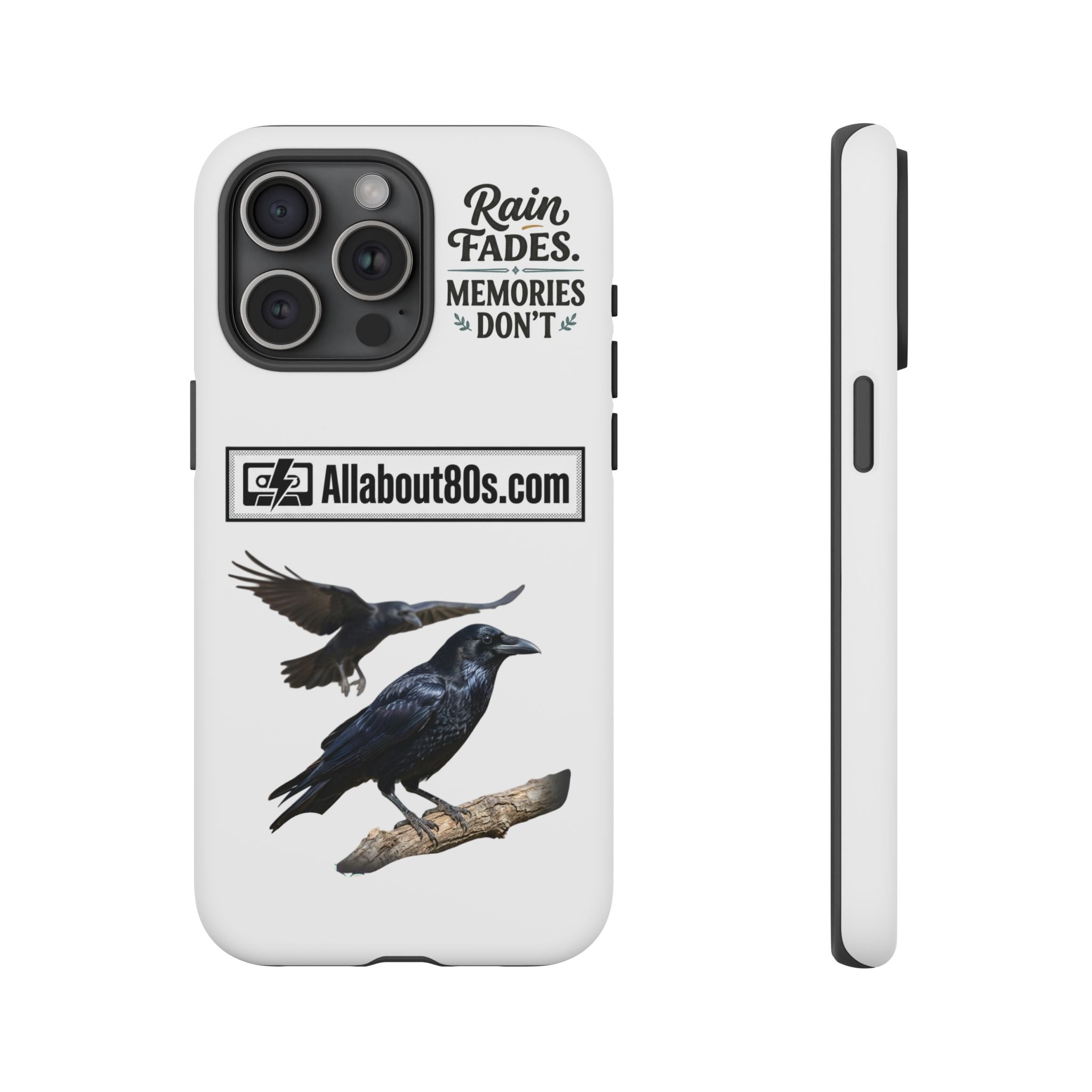 Raven Flight Phone Case — Protective iPhone Case with Black Crow Design