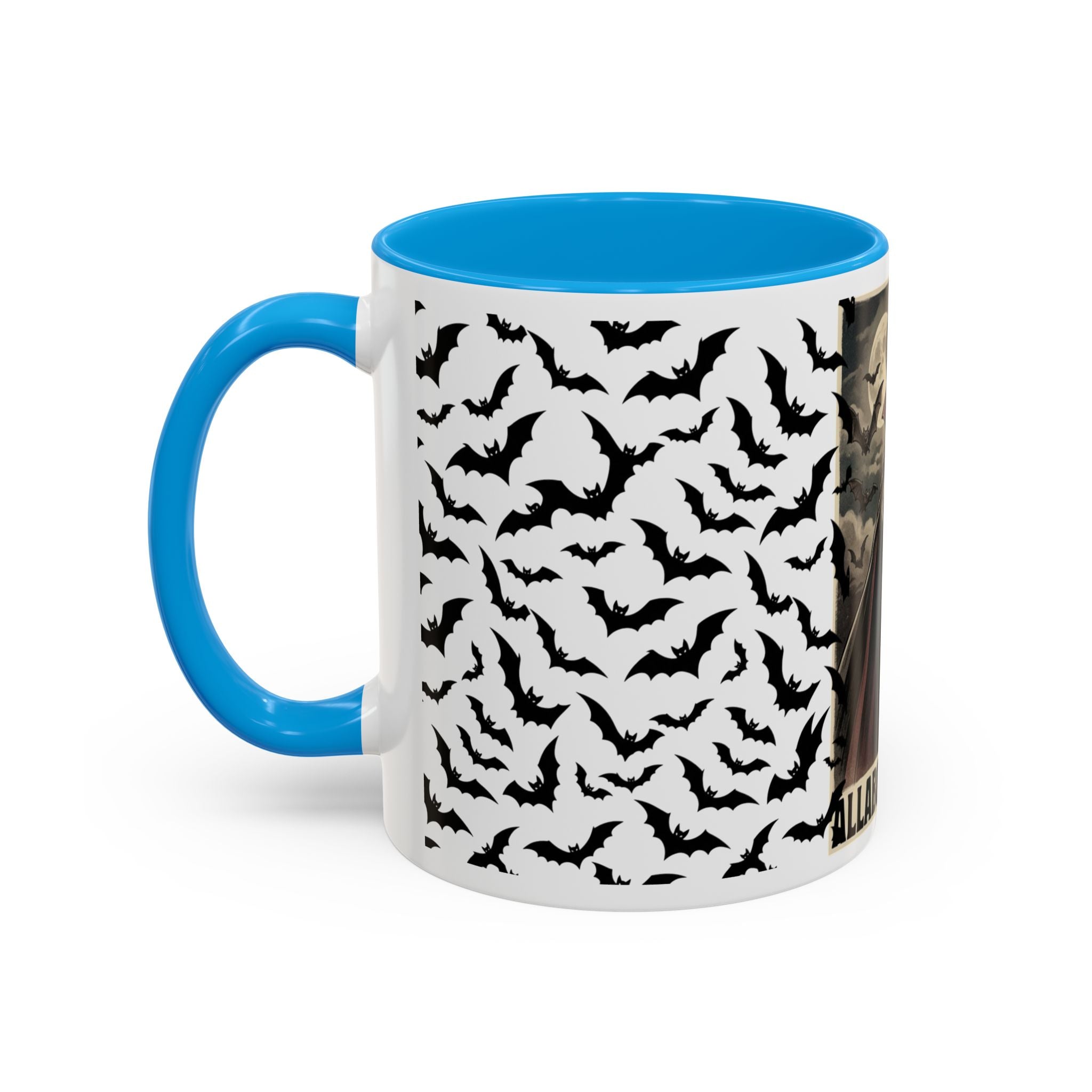 Vampire Dracula Bat Pattern Coffee Mug – Gothic Halloween 11oz/15oz