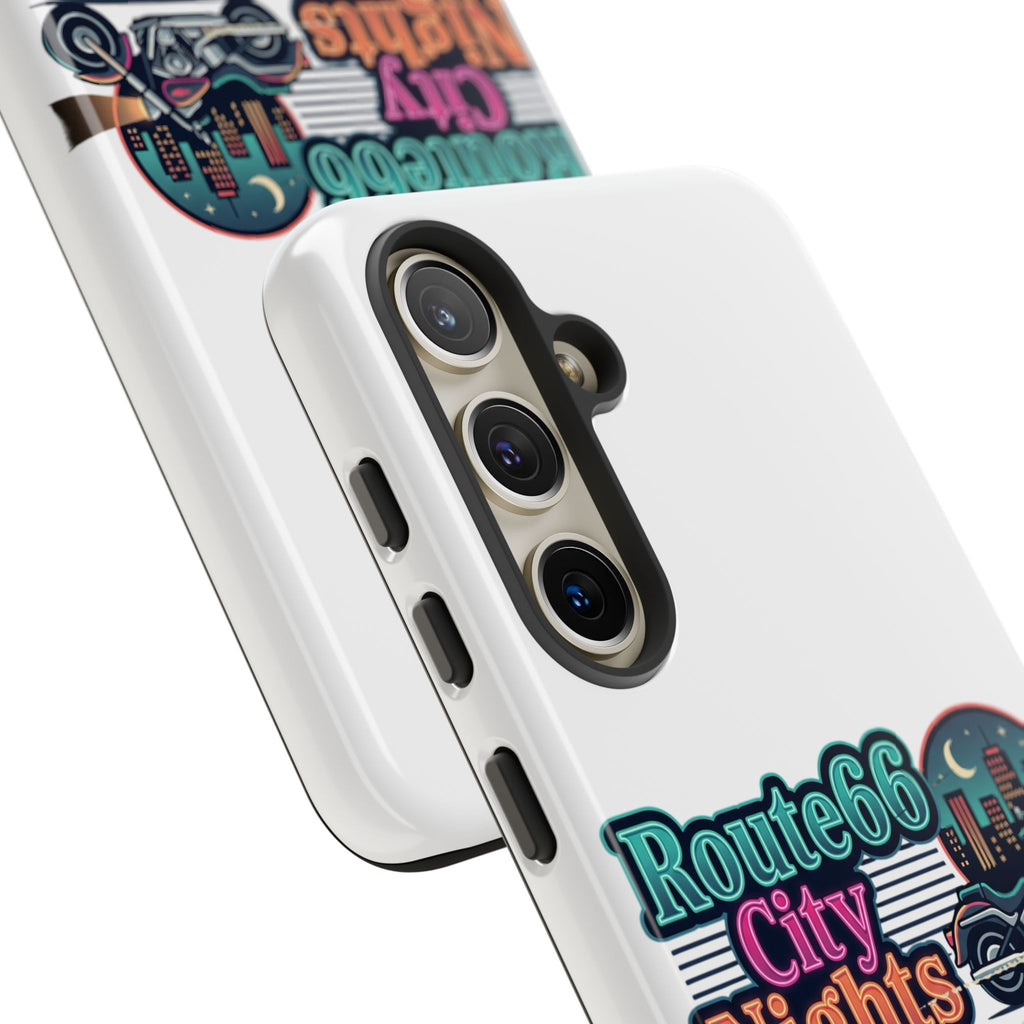 Phone Case — Route 66 City Nights Motorcycle Design