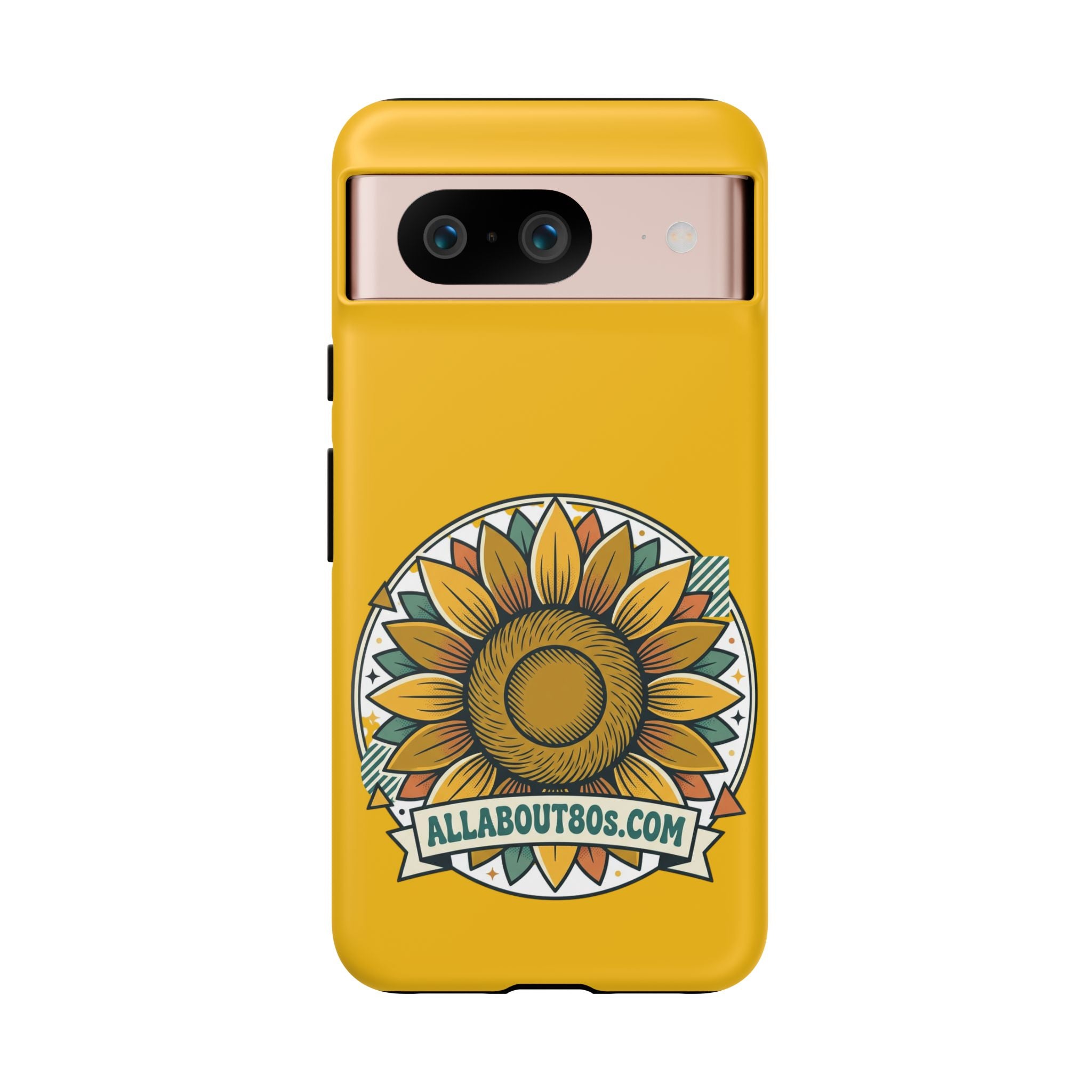 Sunflower Logo Phone Case — AllAbout80s.com Yellow Protective Cover