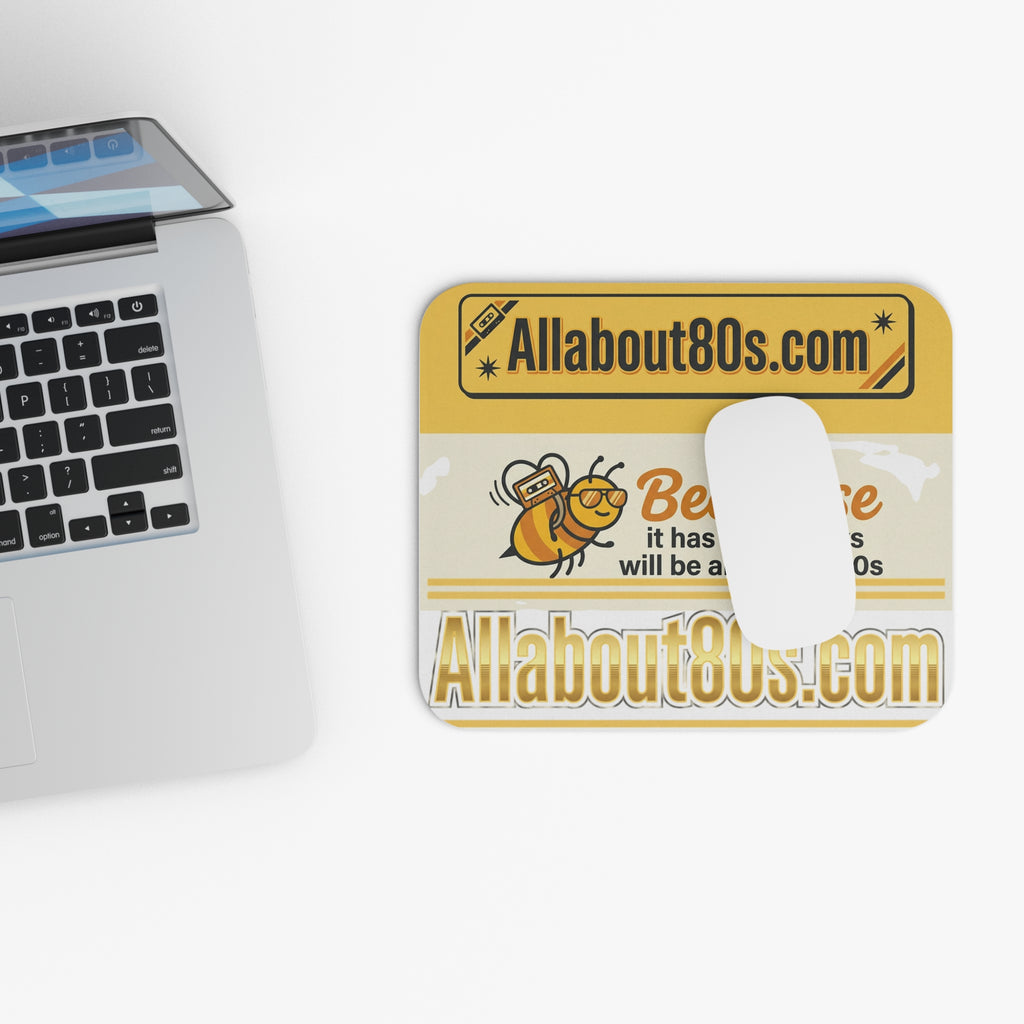 Beecause 80s Mouse Pad — AllAbout80s.com Retro Bee Desk Mat