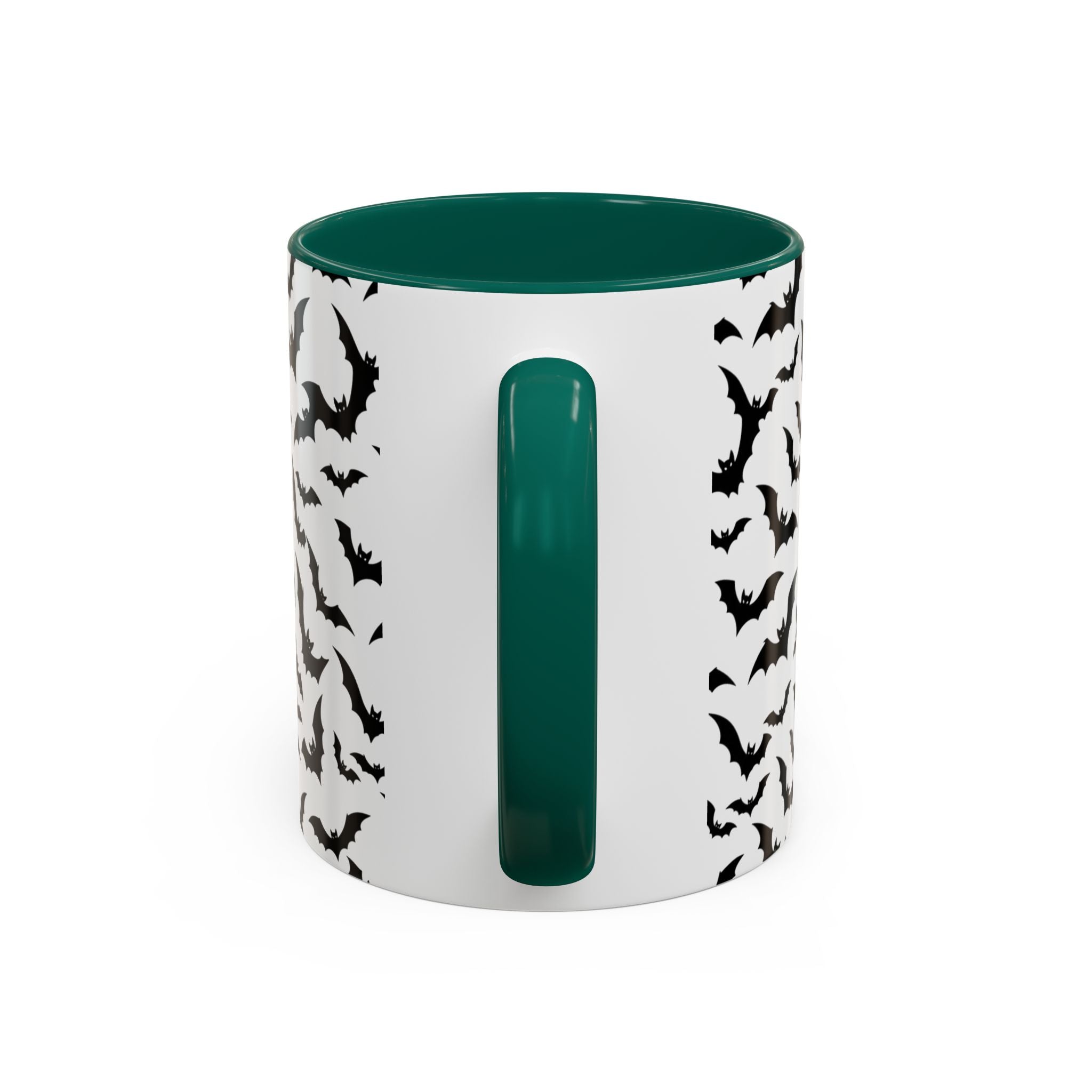 Halloween Haunted Castle Coffee Mug — Colorful Bat Pattern 11oz/15oz