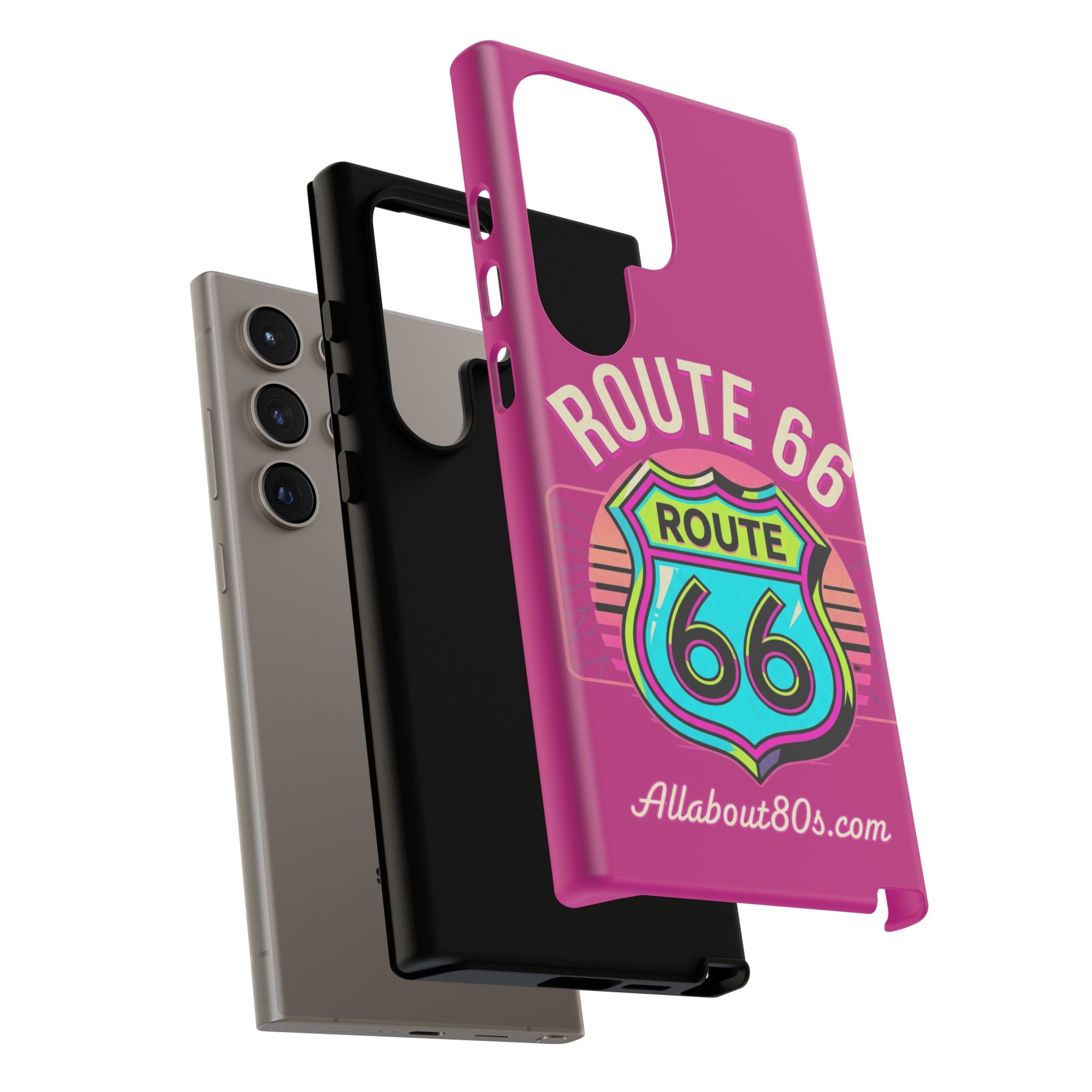 Route 66 Phone Case — Retro Neon Road Trip iPhone Cover