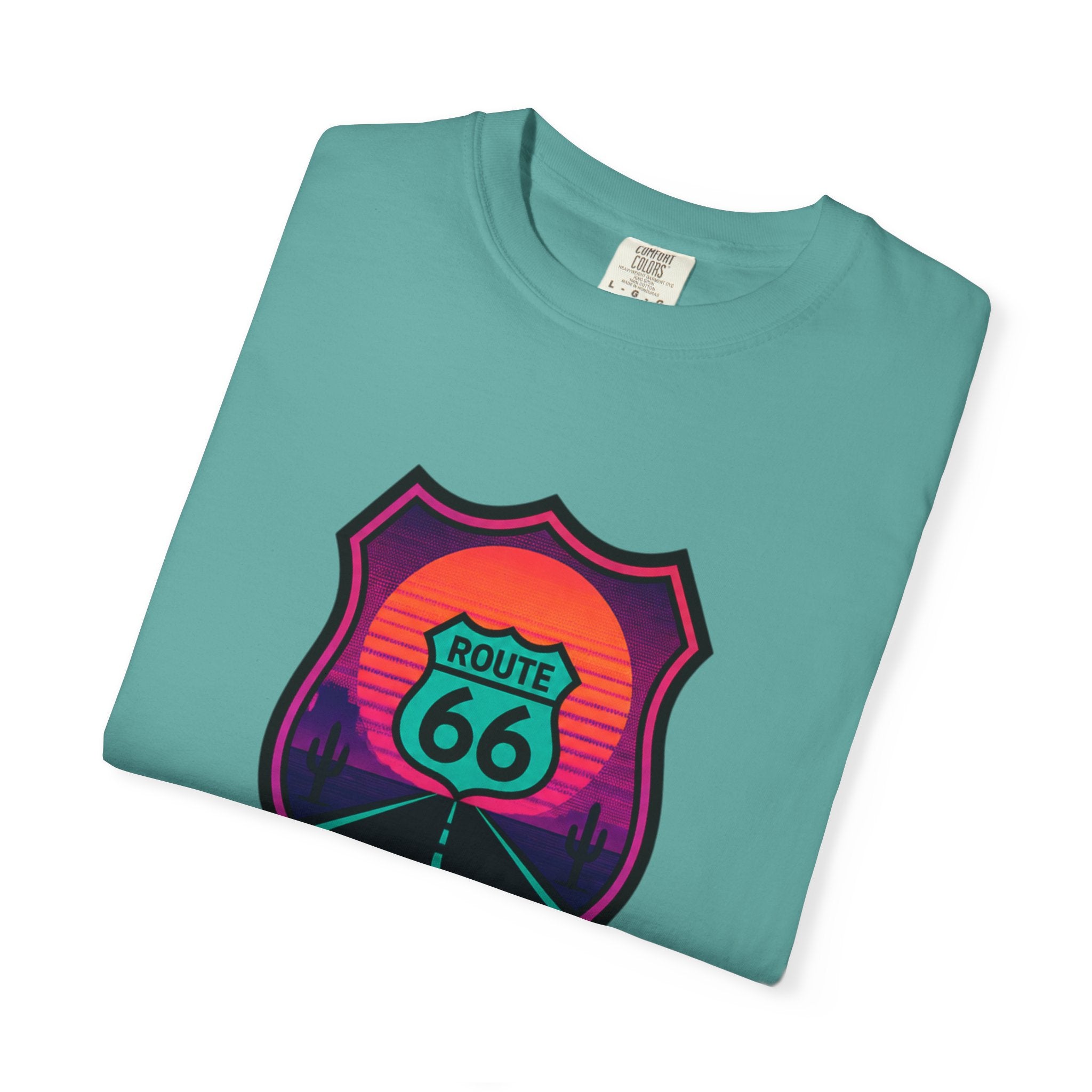 Route 66 Sunset T‑Shirt — Retro Roadtrip Graphic Tee