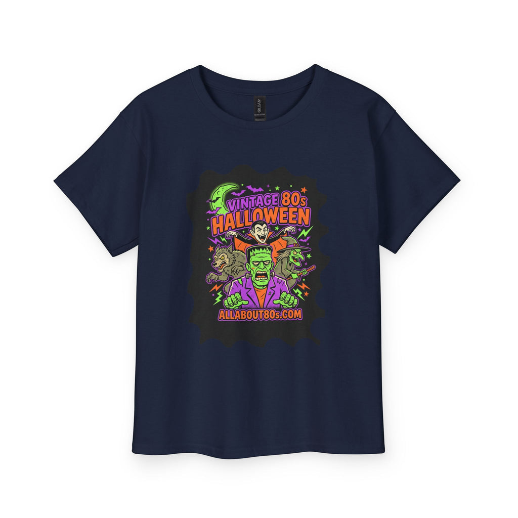 Youth Tee — Vintage 80s Halloween Monster Graphic