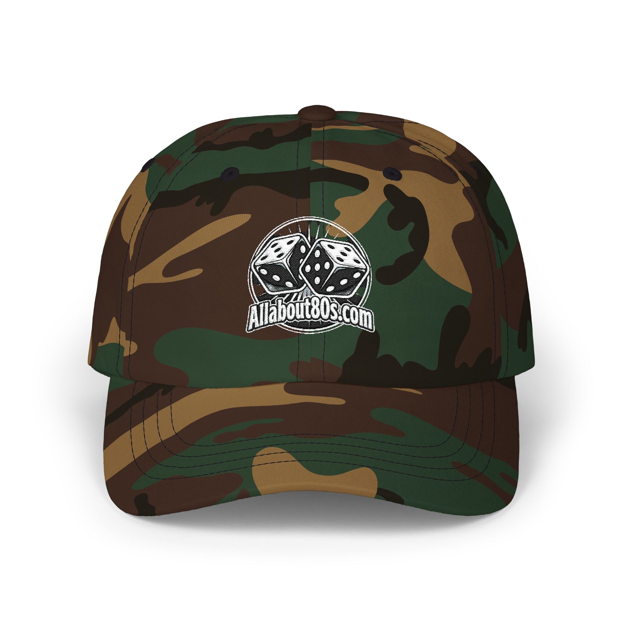 Dad Cap with Vintage Dice Skull Embroidery - Retro Gamer Trucker Hat