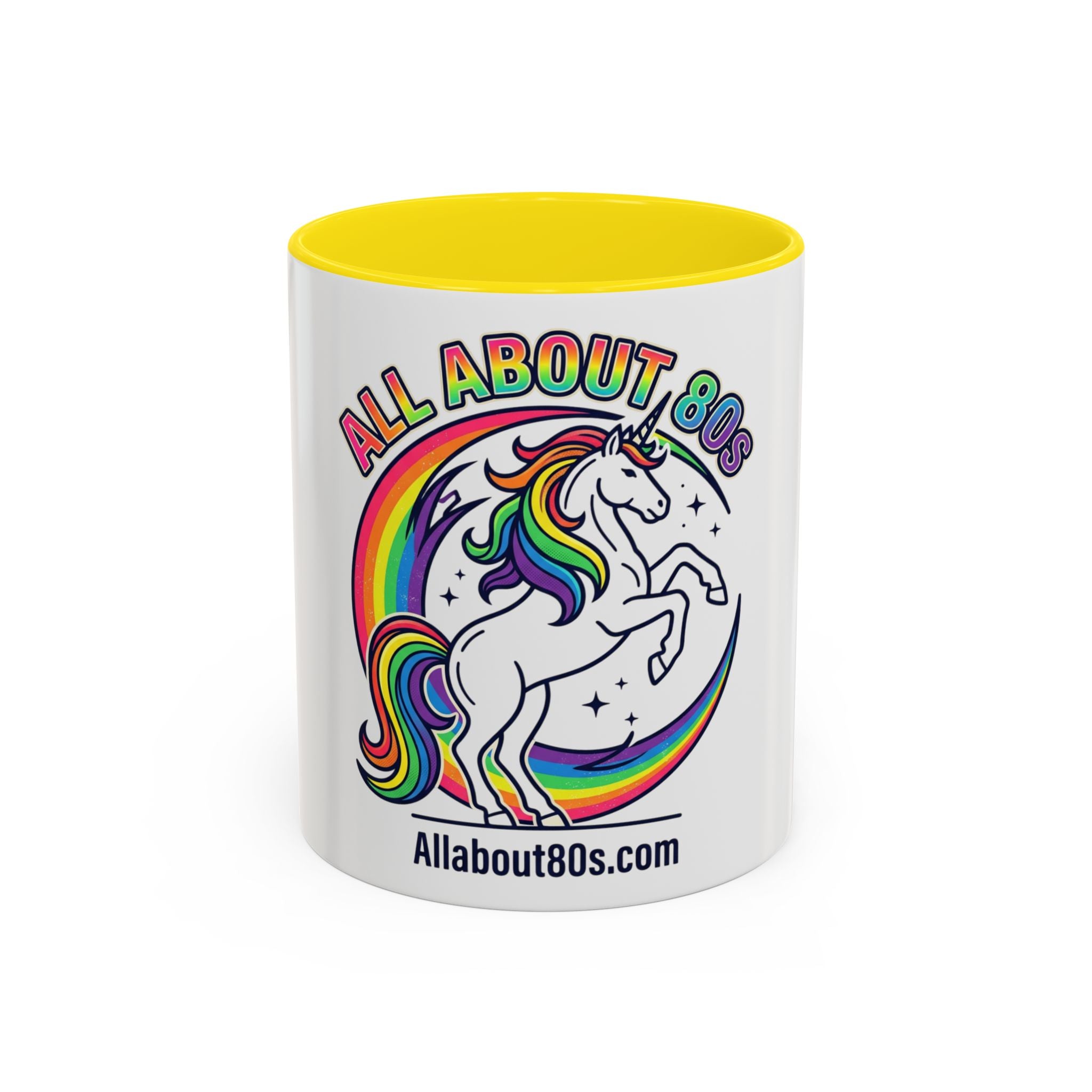 All About 80s Unicorn Rainbow Coffee Mug (11/15oz)