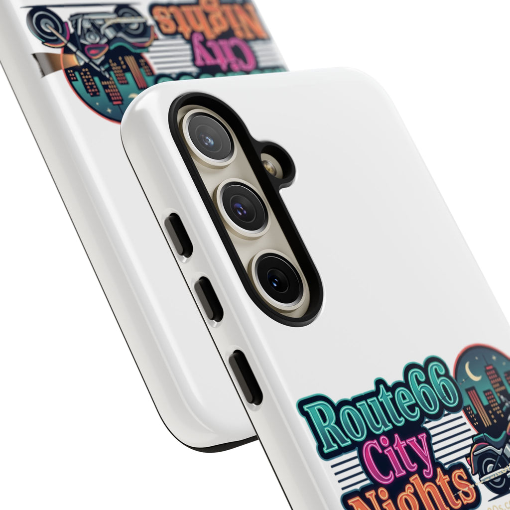 Phone Case — Route 66 City Nights Motorcycle Design