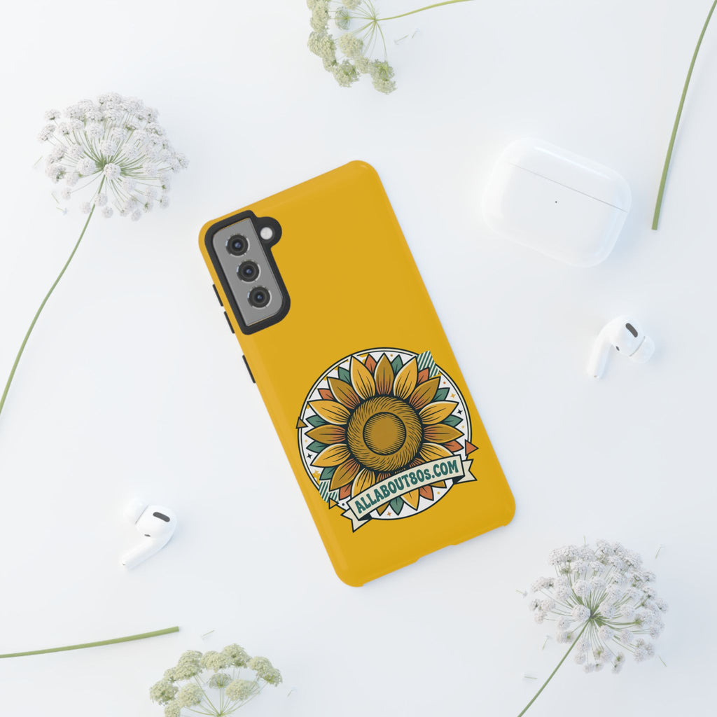 Sunflower Logo Phone Case — AllAbout80s.com Yellow Protective Cover