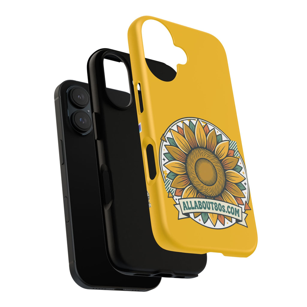 Sunflower Logo Phone Case — AllAbout80s.com Yellow Protective Cover