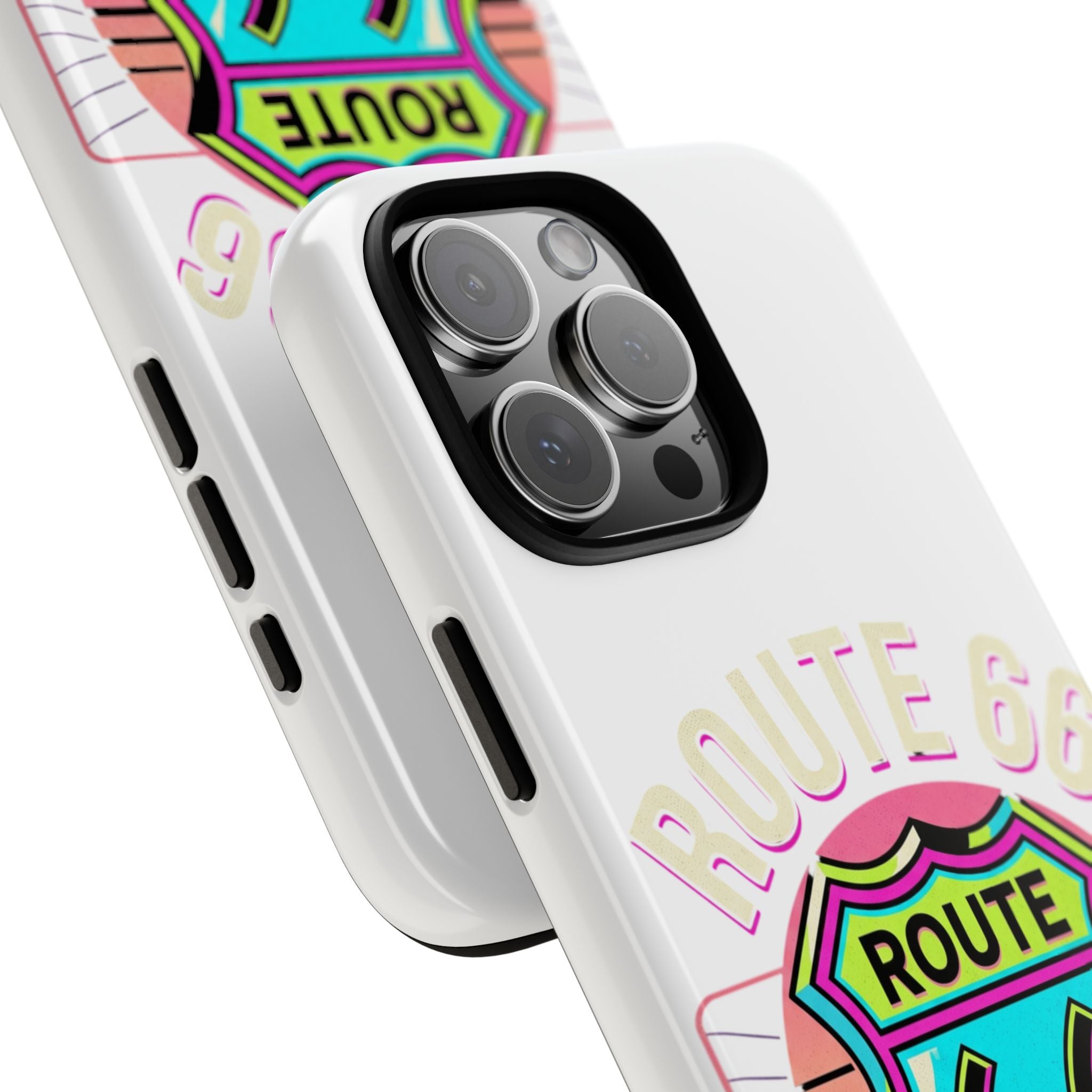 Route 66 Neon Phone Case — Retro Road Trip iPhone Cover