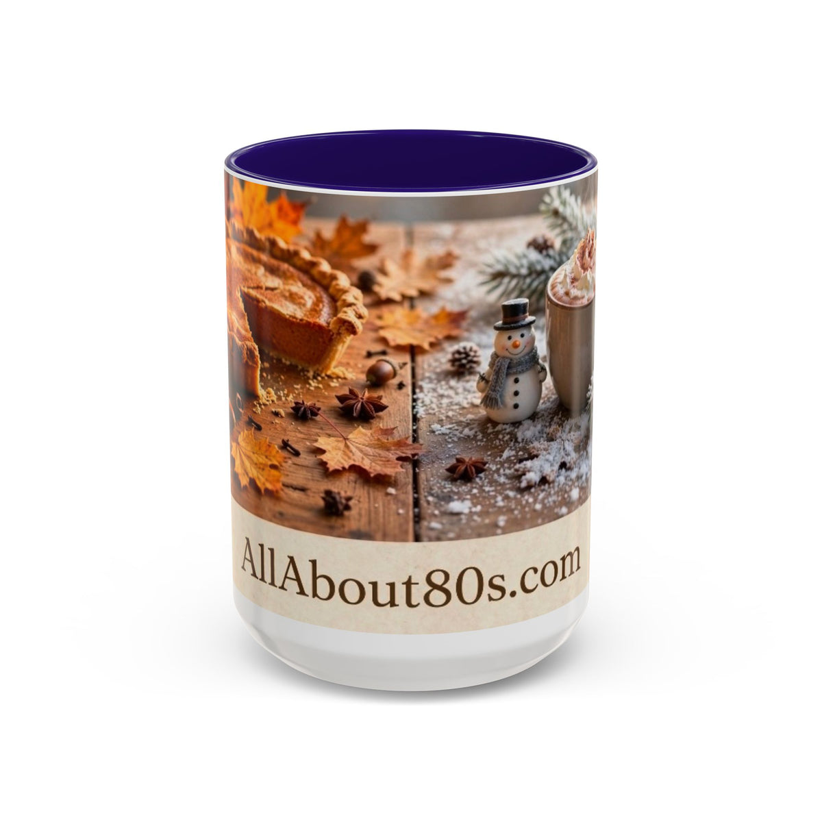 AllAbout80s Seasonal Coffee Mug (11oz/15oz) — Autumn & Winter Cozy Hot Cocoa Design