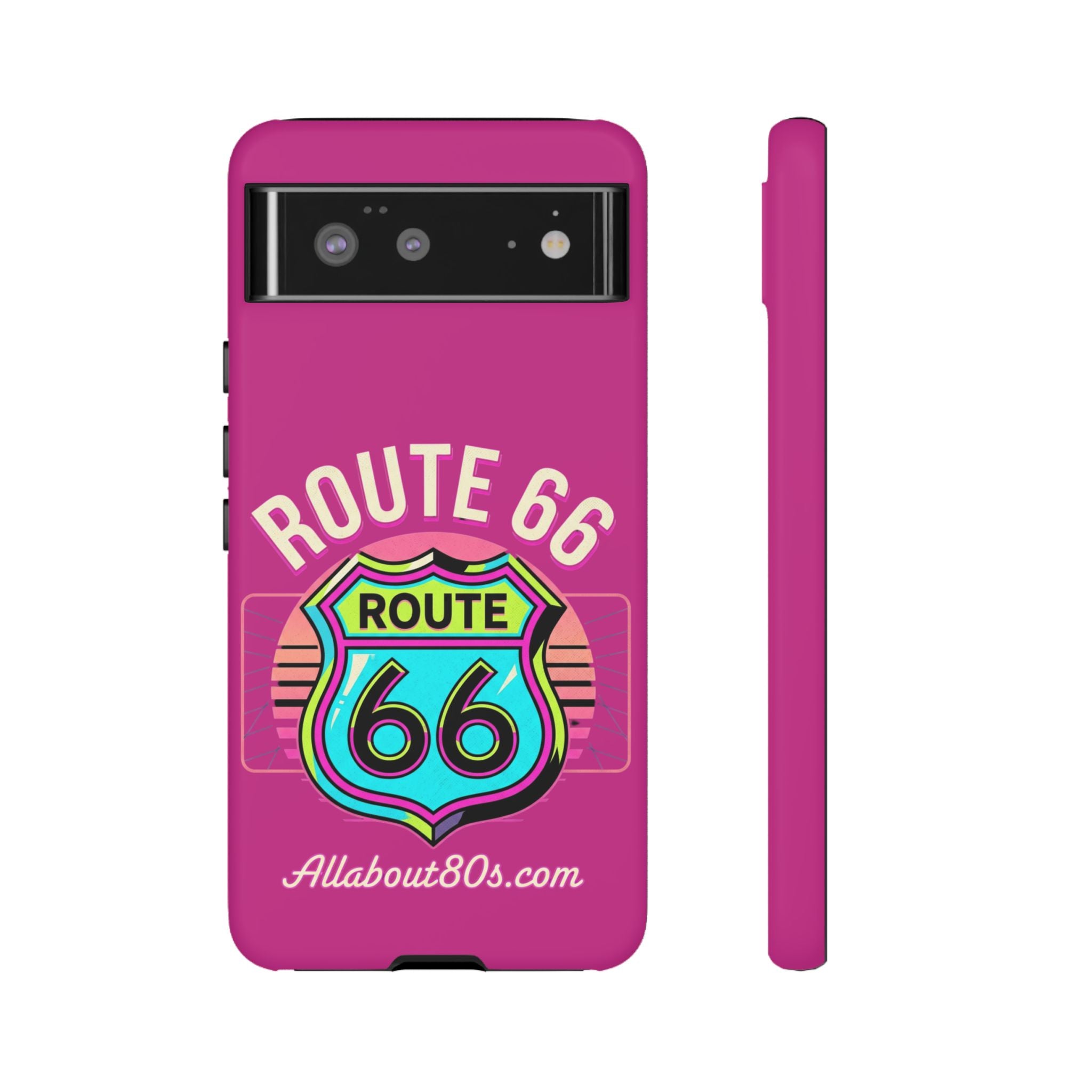 Route 66 Phone Case — Retro Neon Road Trip iPhone Cover