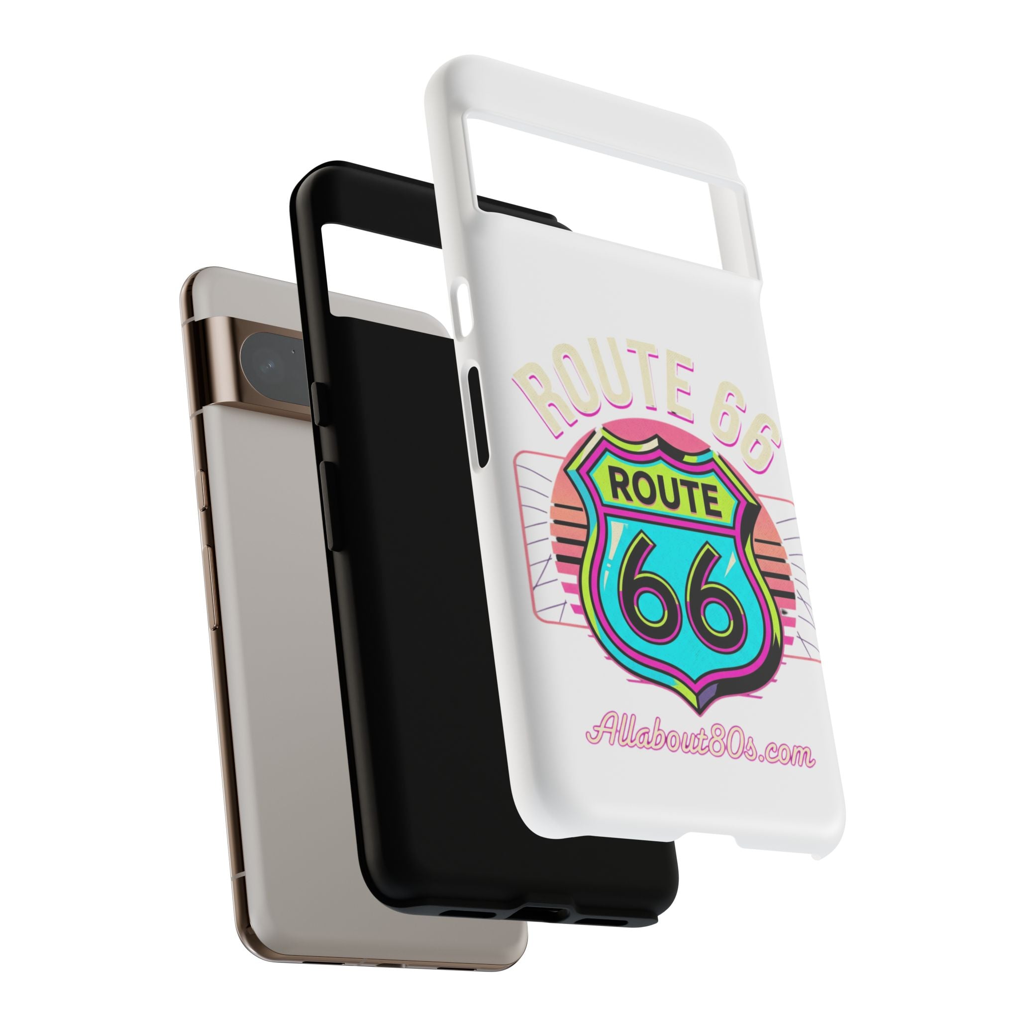 Route 66 Neon Phone Case — Retro Road Trip iPhone Cover