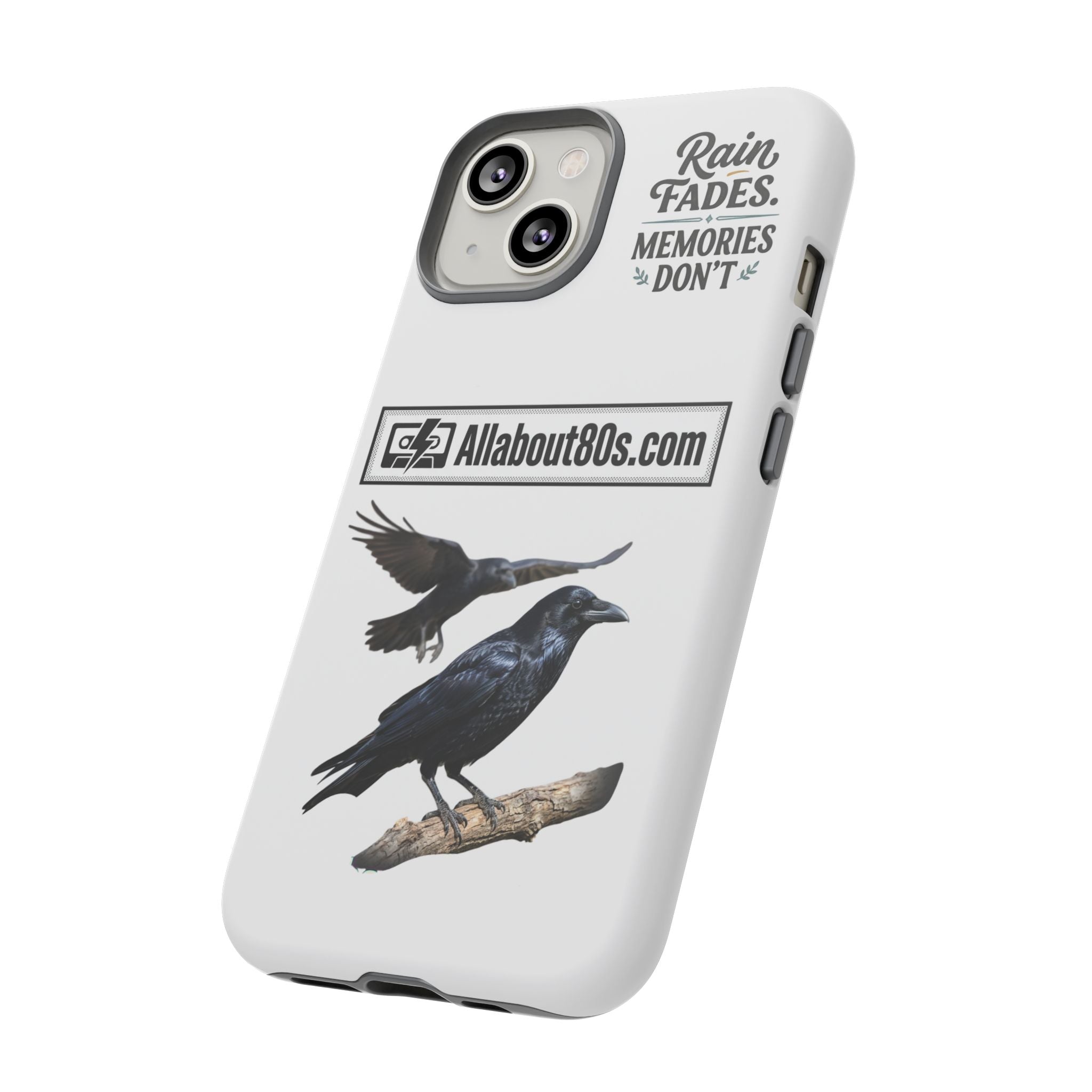 Raven Flight Phone Case — Protective iPhone Case with Black Crow Design