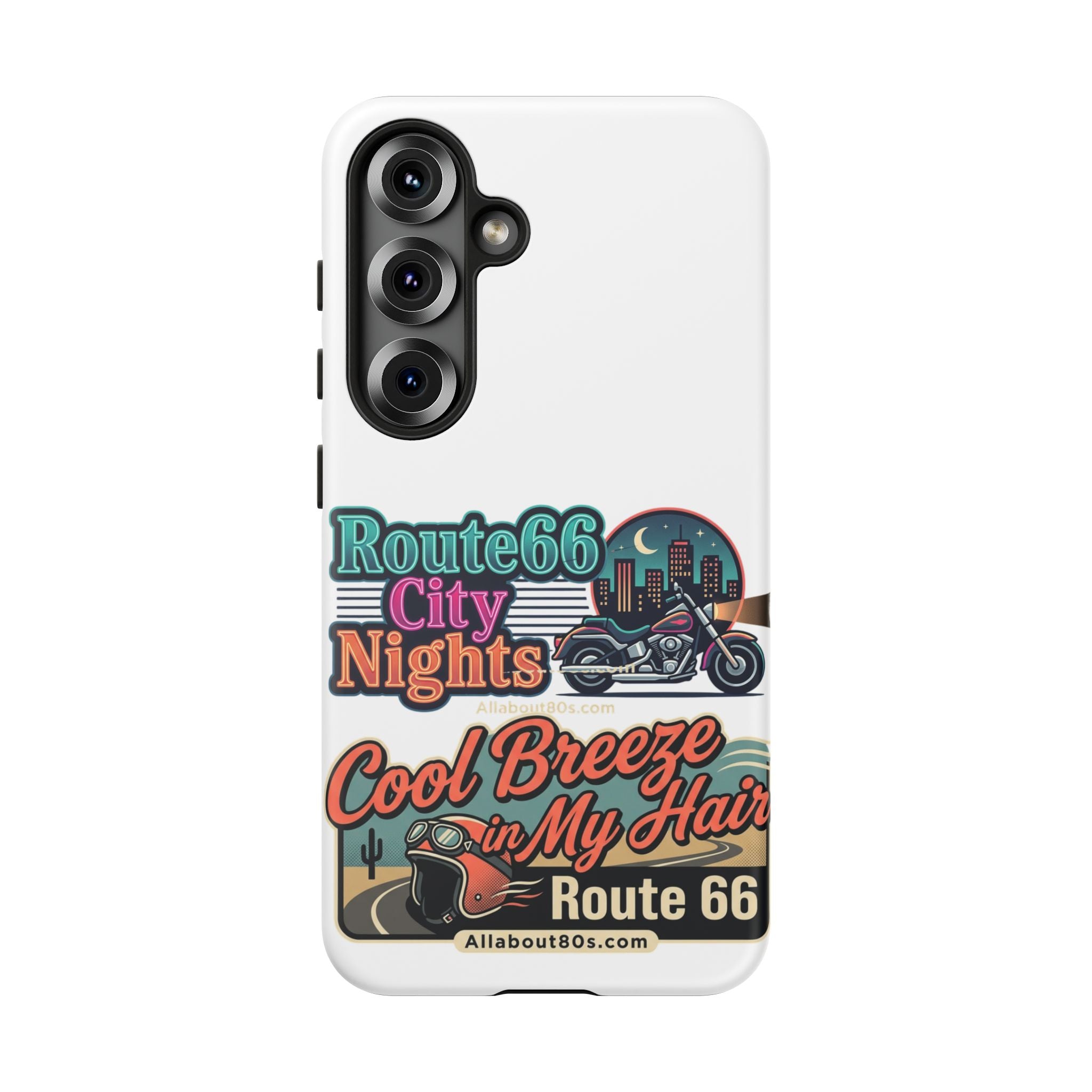 Phone Case — Route 66 City Nights Motorcycle Design