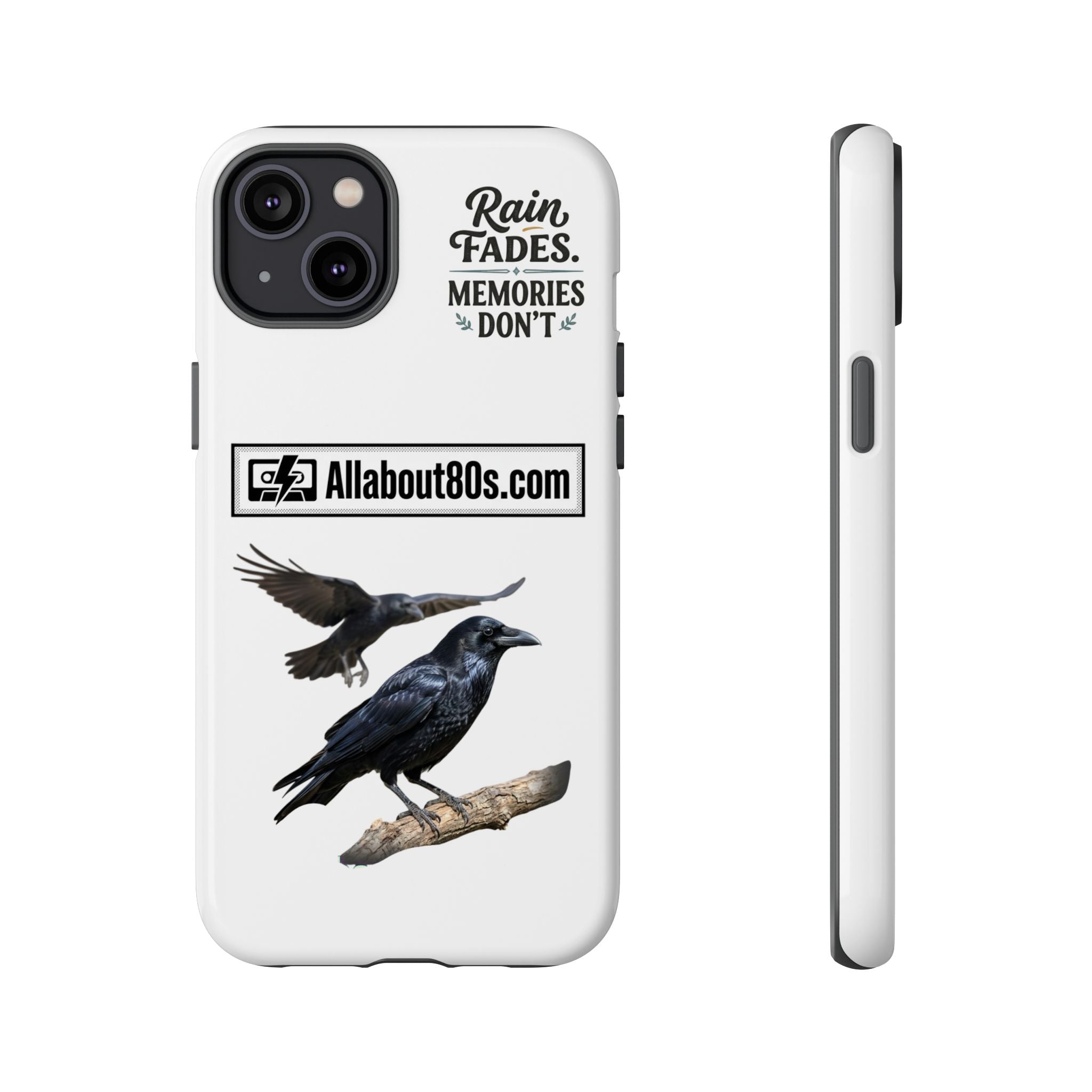 Raven Flight Phone Case — Protective iPhone Case with Black Crow Design