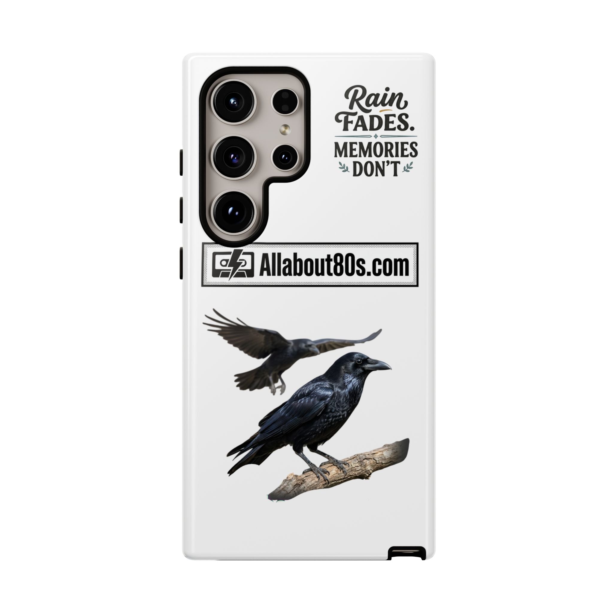Raven Flight Phone Case — Protective iPhone Case with Black Crow Design