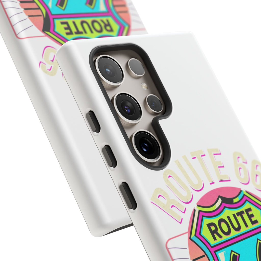 Route 66 Neon Phone Case — Retro Road Trip iPhone Cover
